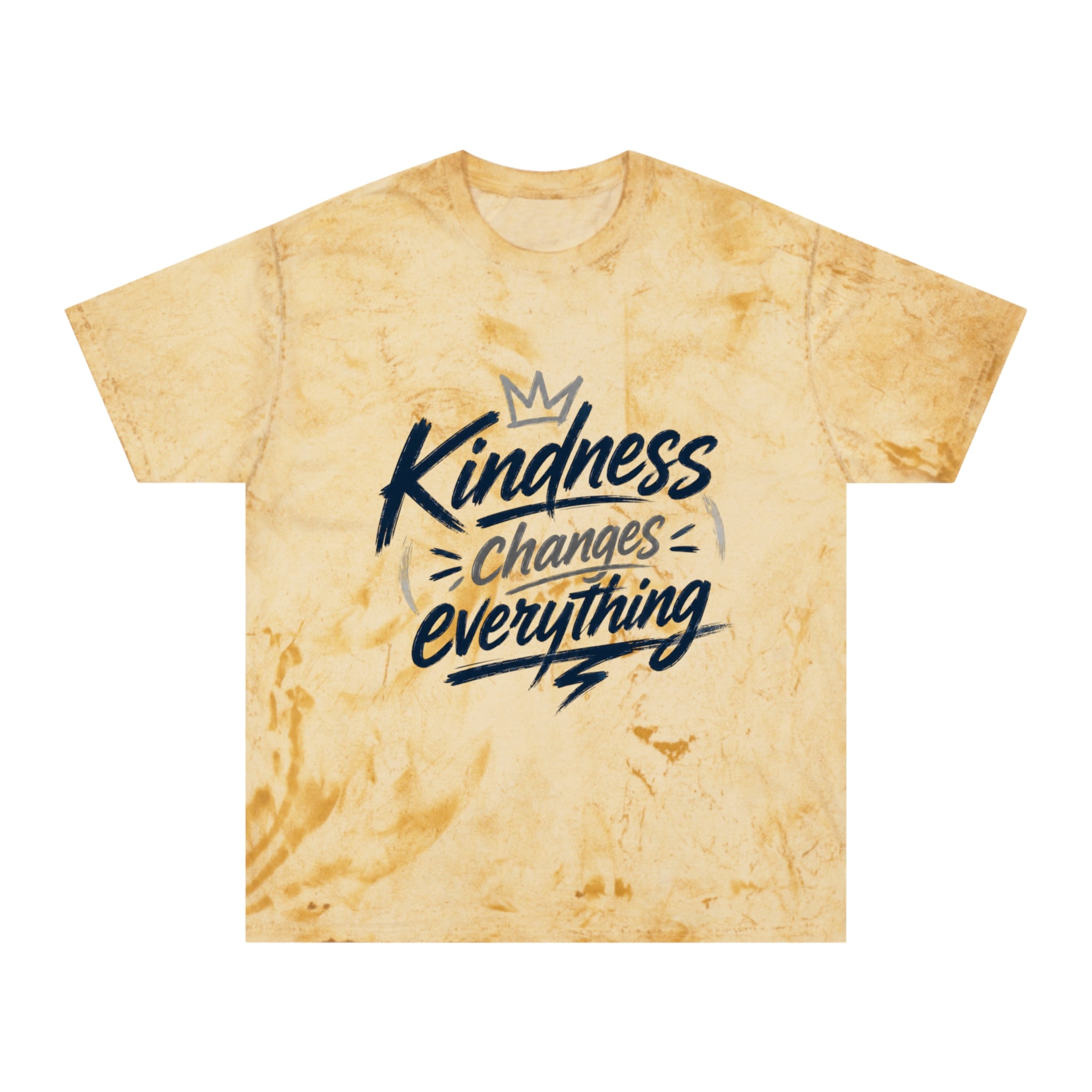 Kindness Changes Everything Tie-Dye T-Shirt – Inspirational Color Blast Graphic Tee