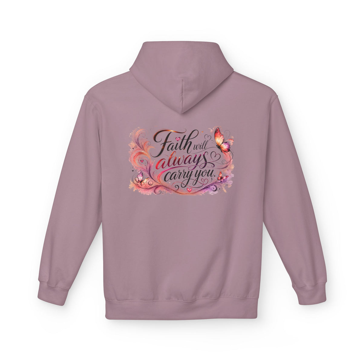 Faith Will Always Carry You Hoodie | Butterfly Christian Inspirational Pullover