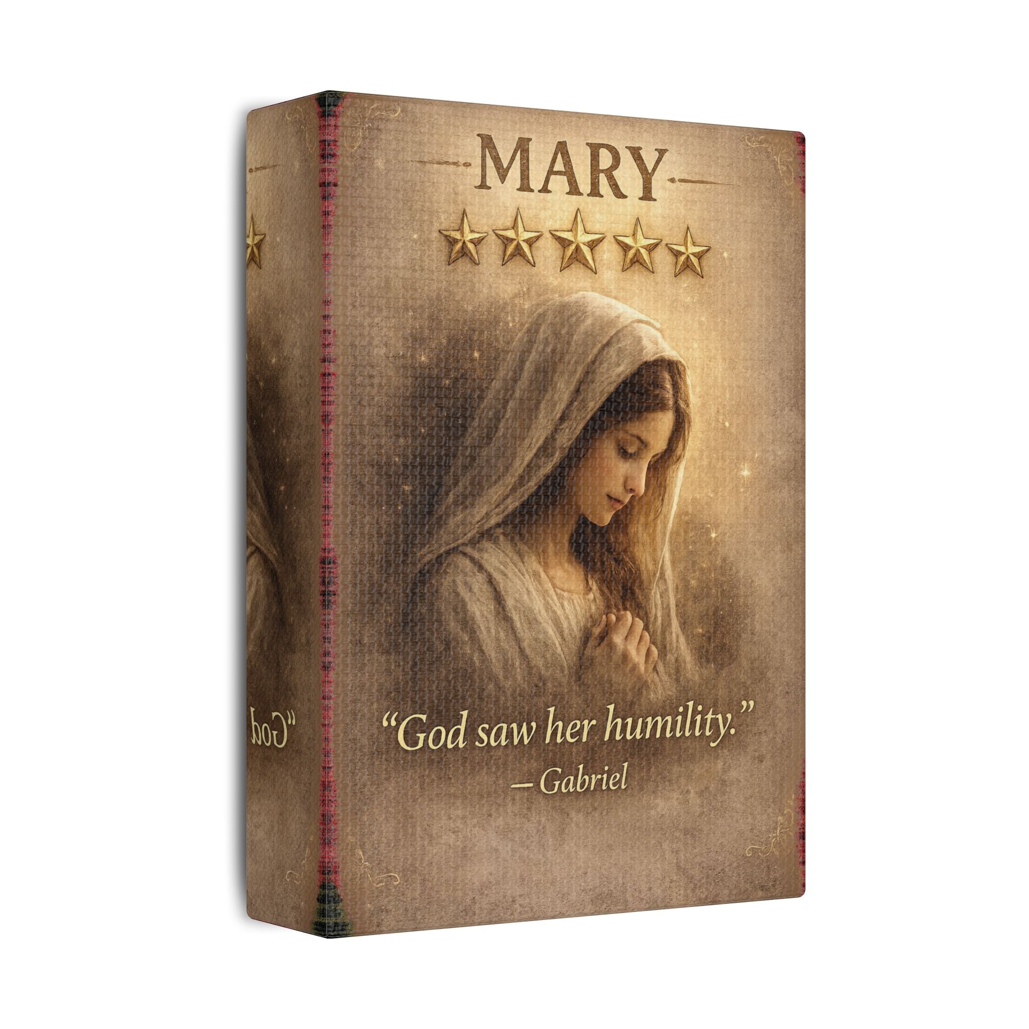 Mary Canvas — God Saw Her Humility Biblical Wall Art