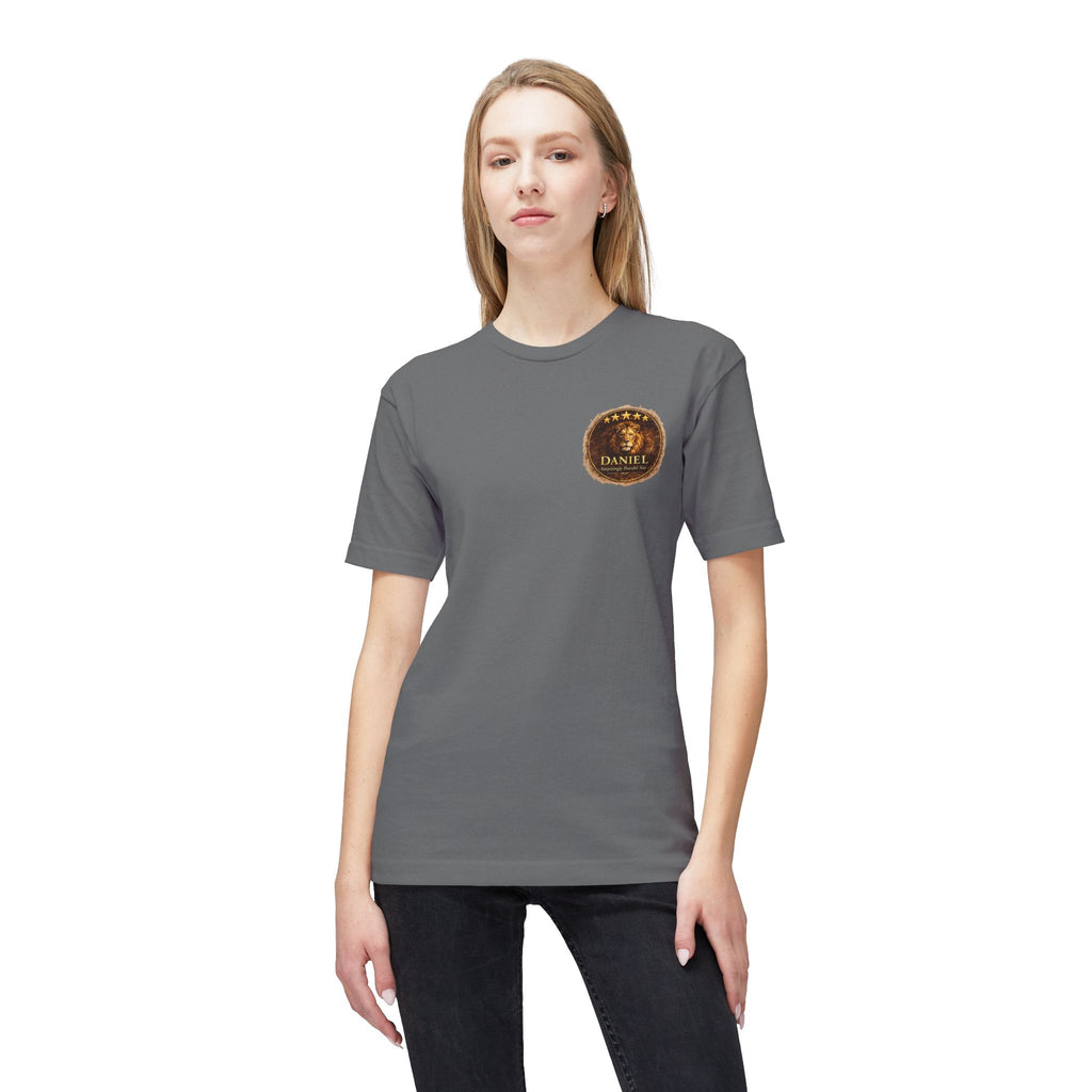 Daniel Review "Stay" Christian T-Shirt — Faith-Based Lion Design