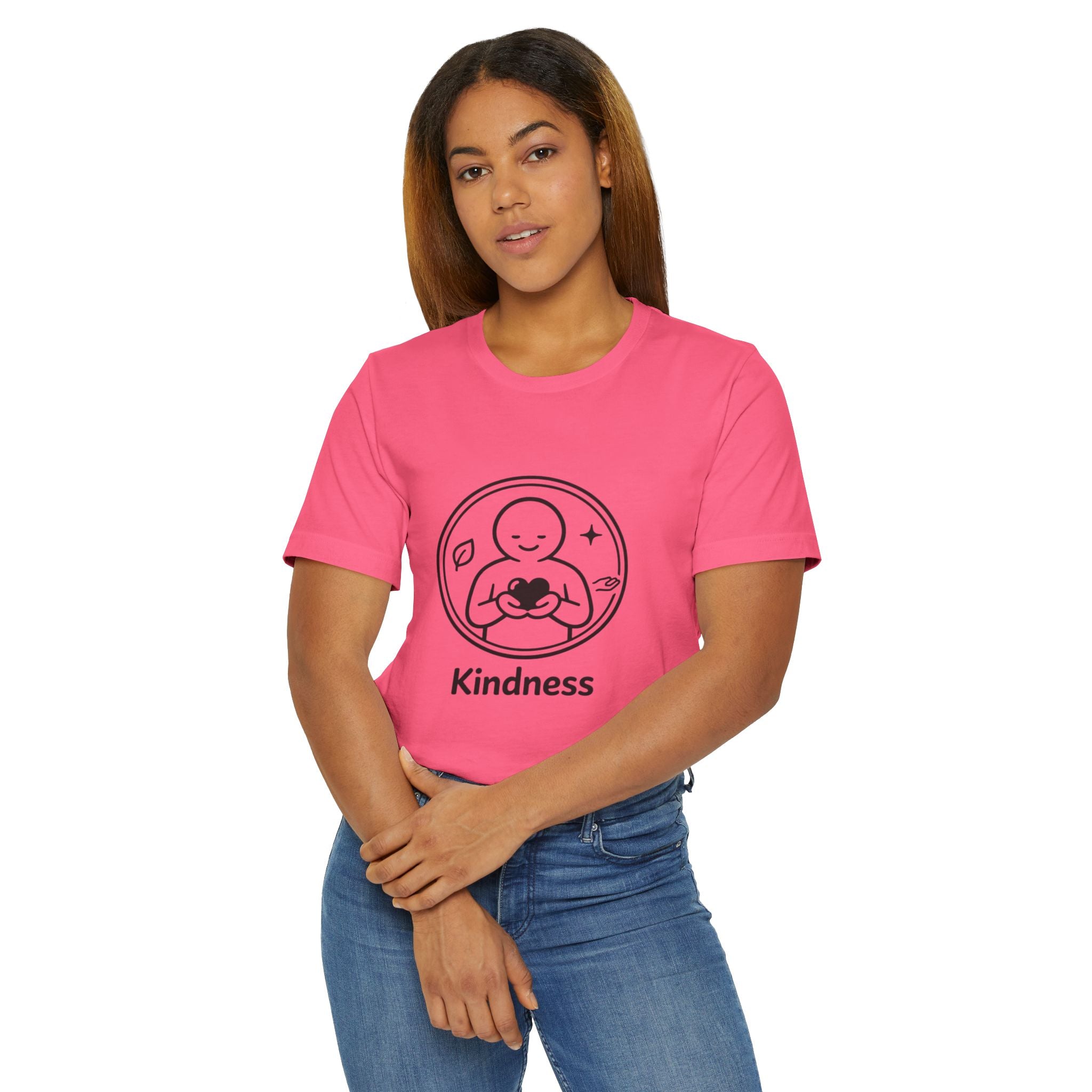Kindness Minimalist T-Shirt | Inspirational Heart Emblem Tee | Soft Everyday Graphic Shirt