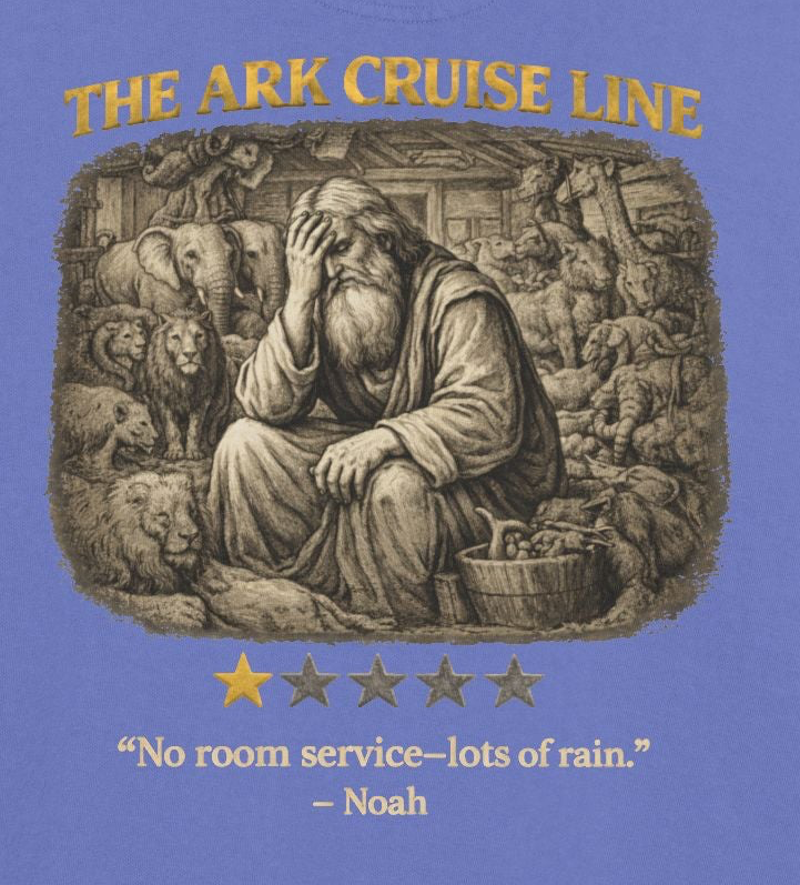 Noah – Quarter-Zip Sweatshirt | “No Room Service — Lots of Rain” Review – Five-Star Faith Series