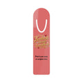 Inspirational aluminum bookmark featuring the message “Kindness Changes Everything” on a coral background with optional personalized name or scripture, brushed metal backing, and secure page-holding slot.
