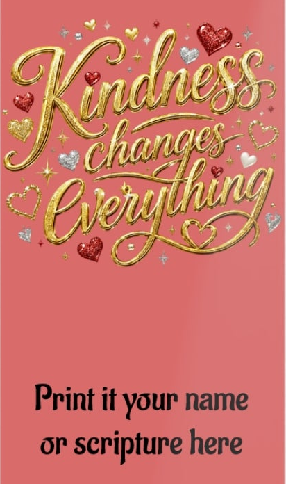 Personalized Kindness Changes Everything Bookmark | Inspirational Metal Bookmark | Custom Reading Gift