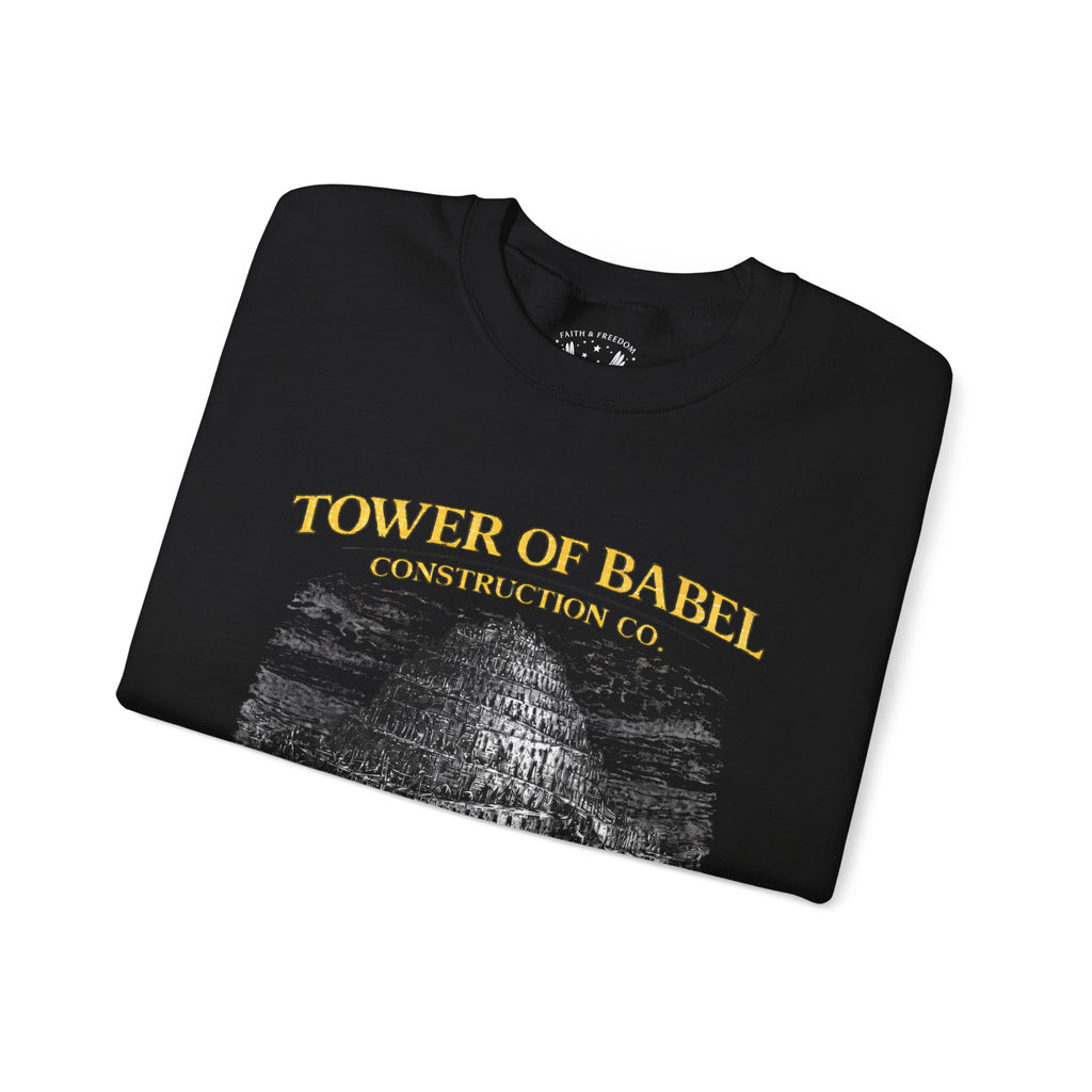 Tower of Babel – Crewneck Sweatshirt | “Review” Vintage Graphic – Five-Star Faith Series