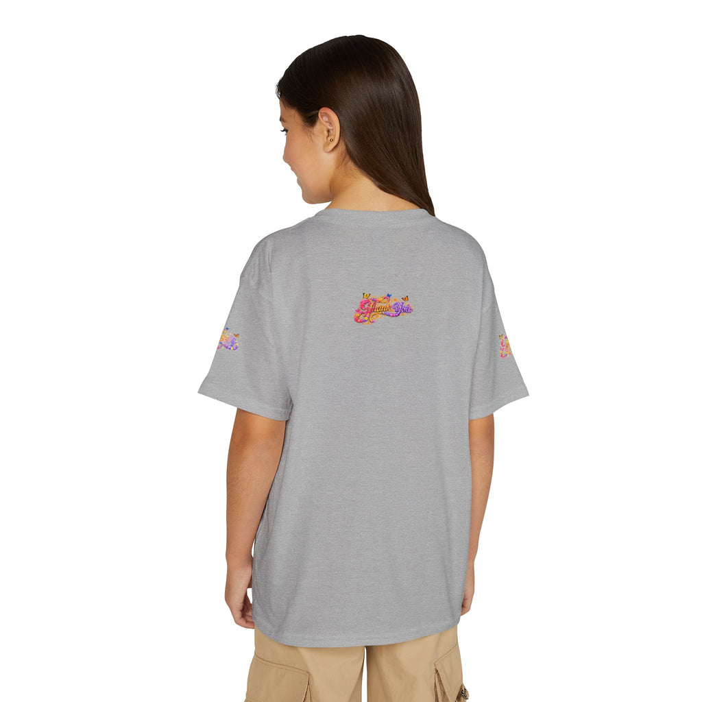 Youth Jesus Floral Butterfly T-Shirt – Christian Kids Faith Tee | Gratitude Sneaker Style Shirt