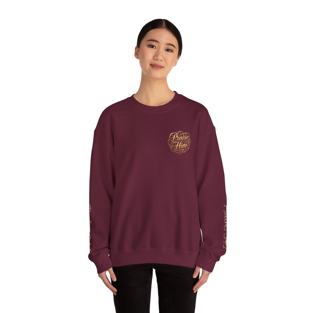 Praise Psalm 150 Sweatshirt | Christian Faith Crewneck Pullover | Inspirational Worship Apparel