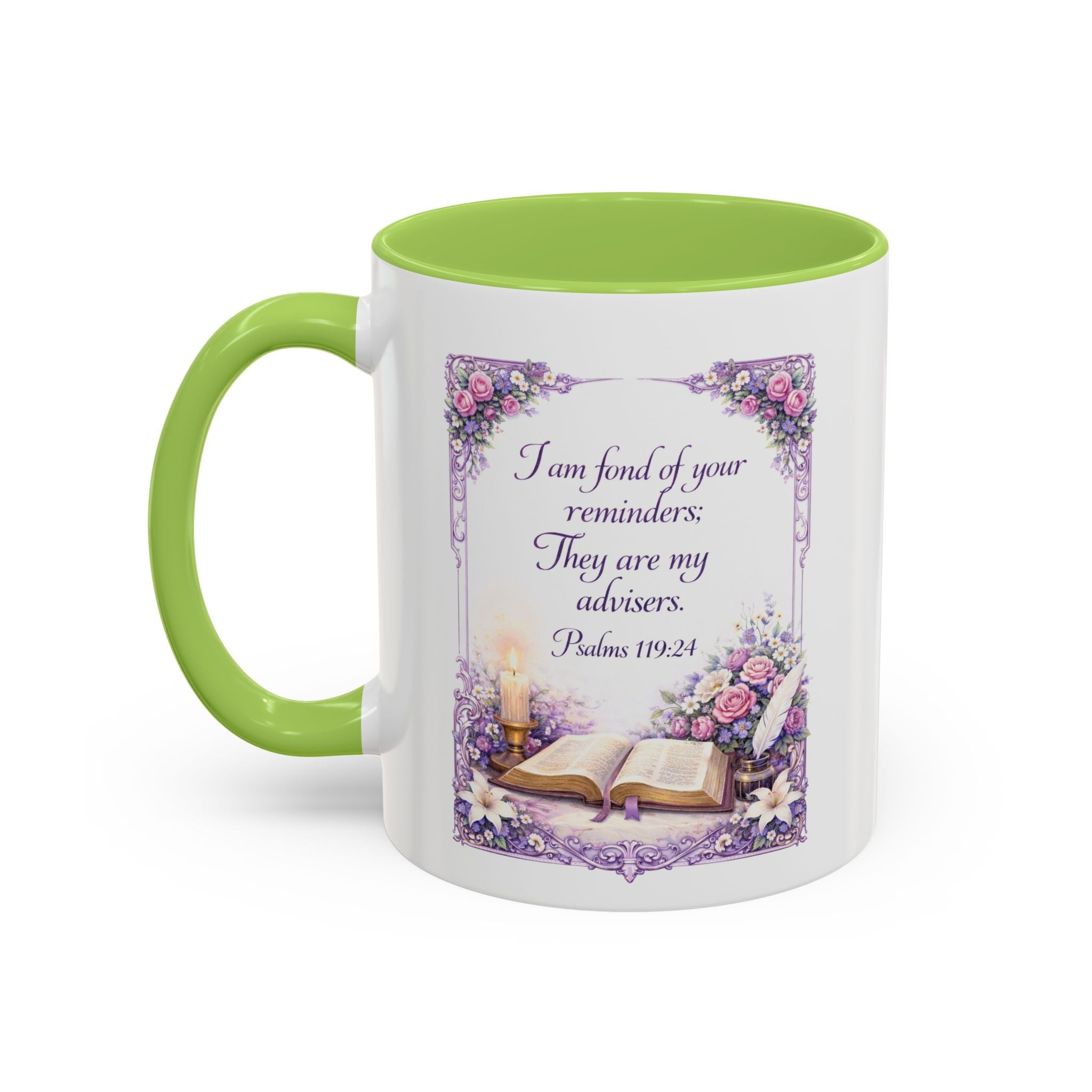 Psalms 119:24 Coffee Mug | I Am Fond of Your Reminders Mug | Inspirational Christian Gift