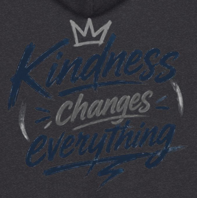 Kindness Changes Everything Hoodie – Heart Hands Graphic Inspirational Pullover