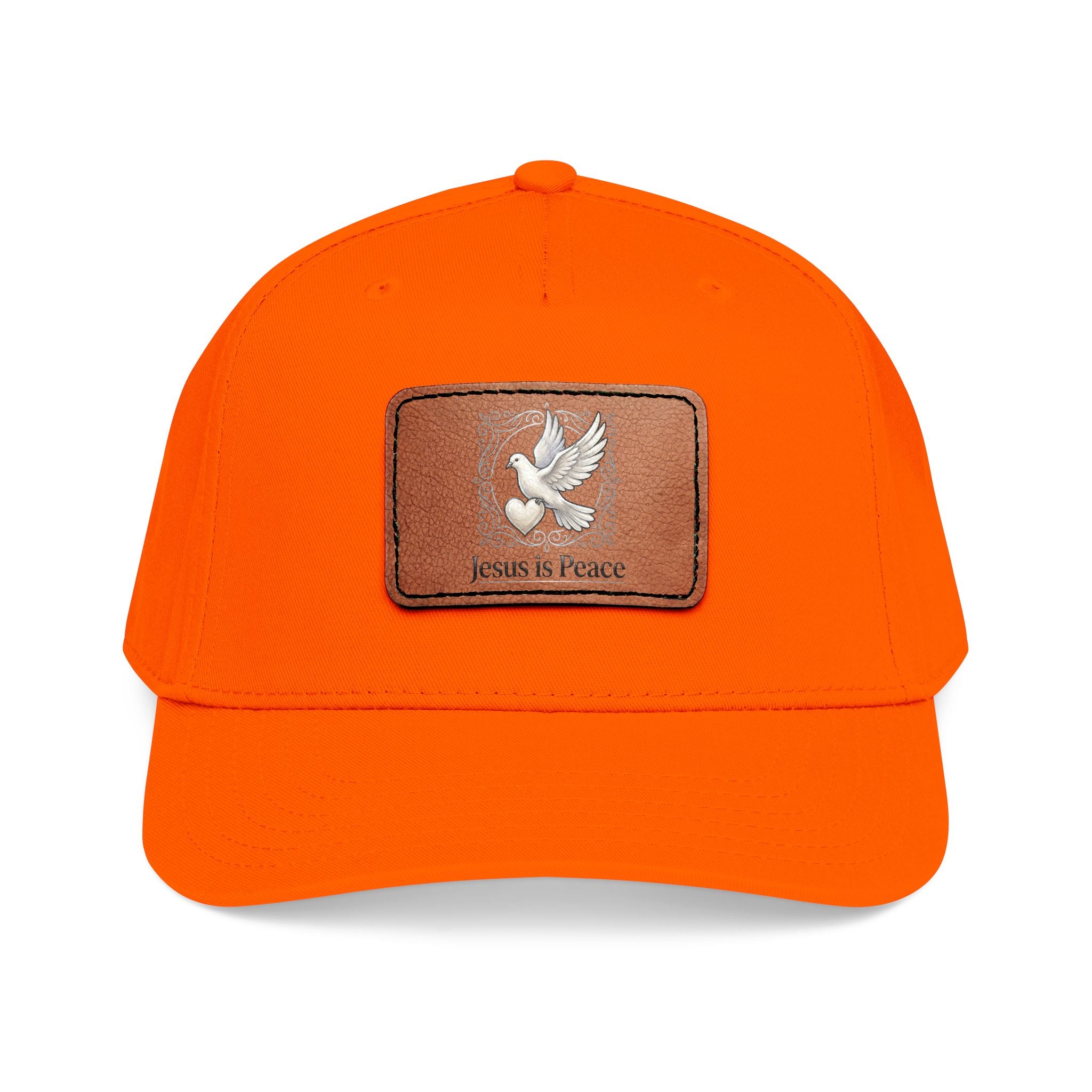 Jesus Is Peace Christian Leather Patch Hat | Dove Faith Baseball Cap | Inspirational Snapback Cap