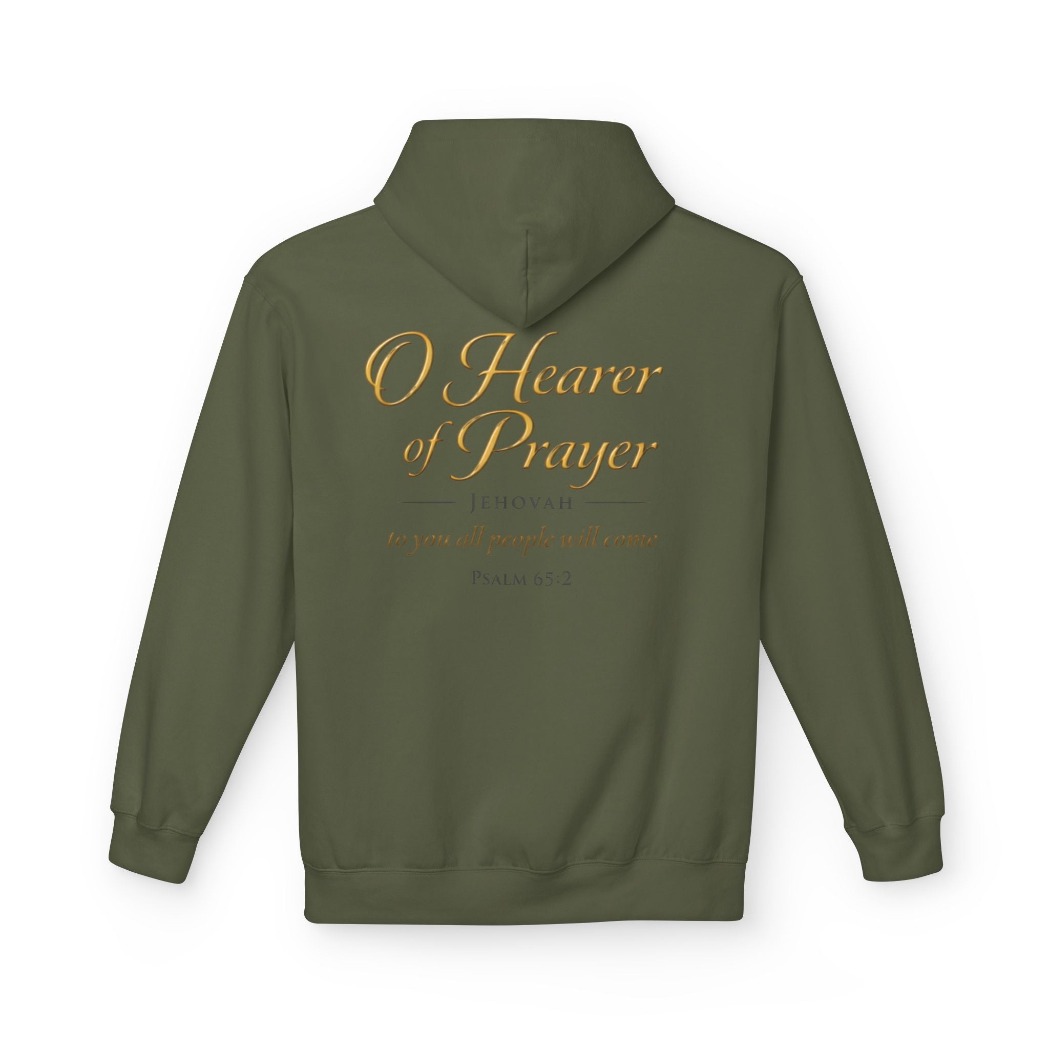 Prayer Hoodie – “O Hearer of Prayer” Psalm 65:2 Christian Pullover | Faith & Freedom Creations