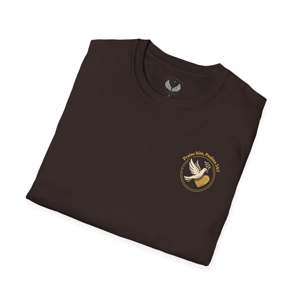 Dove of Peace Pocket T-Shirt | Pray Love Remember Christian Tee | Faith Freedom Creations