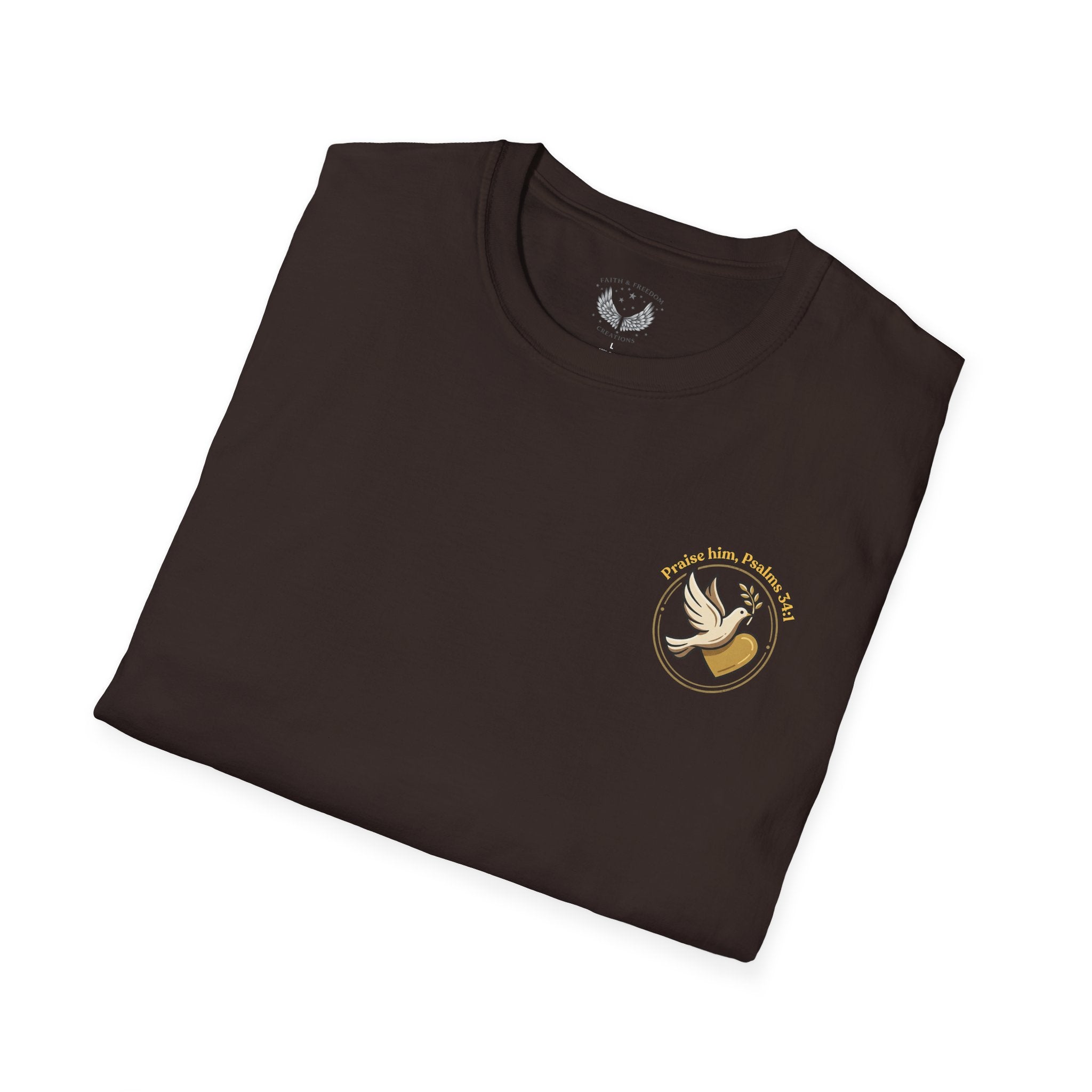 Dove of Peace Pocket T-Shirt | Pray Love Remember Christian Tee | Faith Freedom Creations