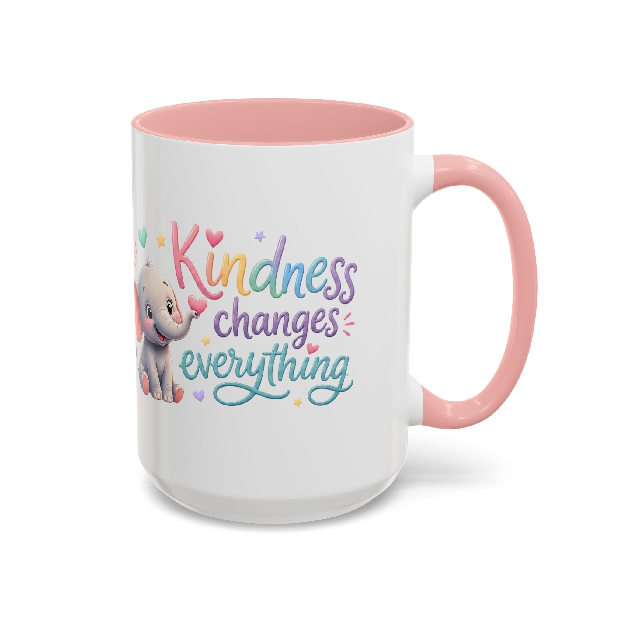 Kindness Changes Everything Elephant Mug | Inspirational Coffee Mug | Cute Elephant Accent Cup