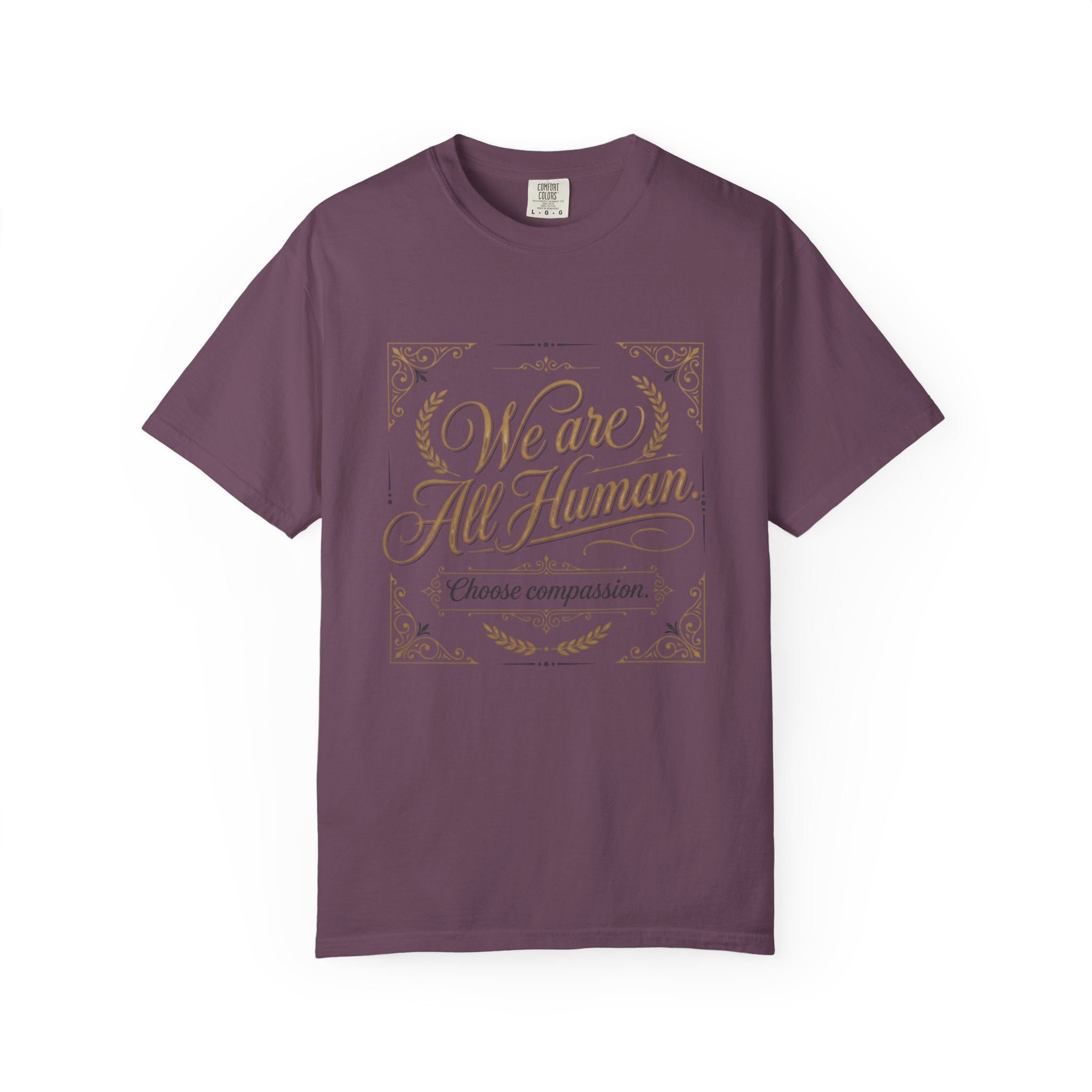 We Are All Human T-Shirt – “Choose Compassion” Inspirational Graphic Tee