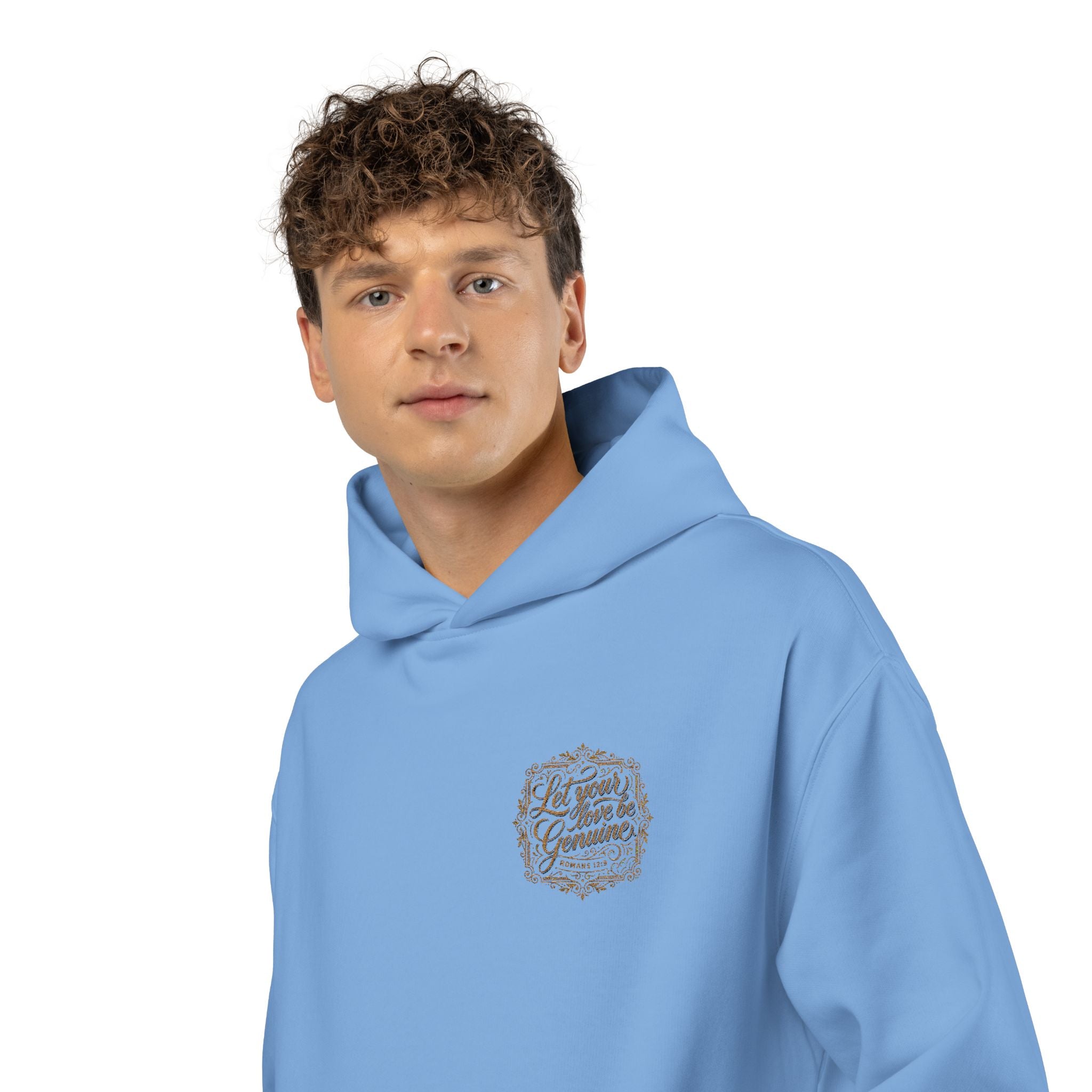 “Let Your Love Be Genuine” Hoodie – Romans 12:9 Christian Pullover | Faith & Freedom Creations