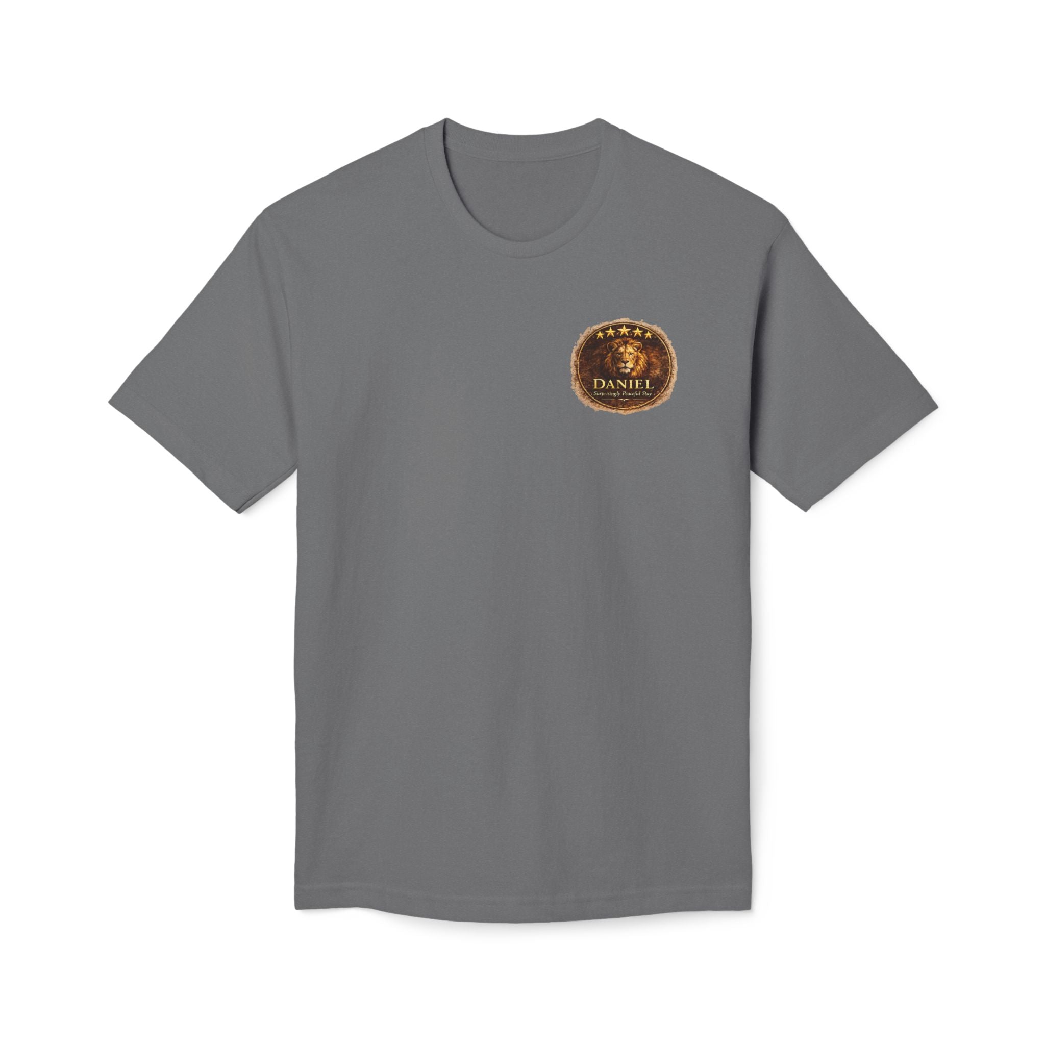 Daniel's Lion Den Stay T-Shirt | Five-Star Faith Series Christian Shirt | Faith Freedom Creations