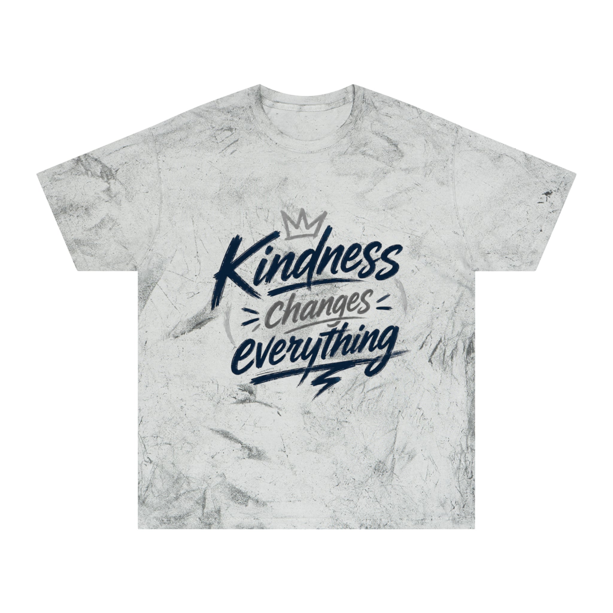 Kindness Changes Everything Tie-Dye T-Shirt – Inspirational Color Blast Graphic Tee
