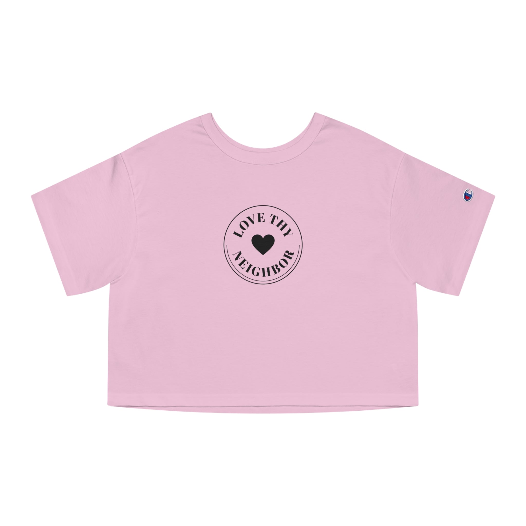 Love Thy Neighbor Cropped T-Shirt — Christian Faith Verse Tee