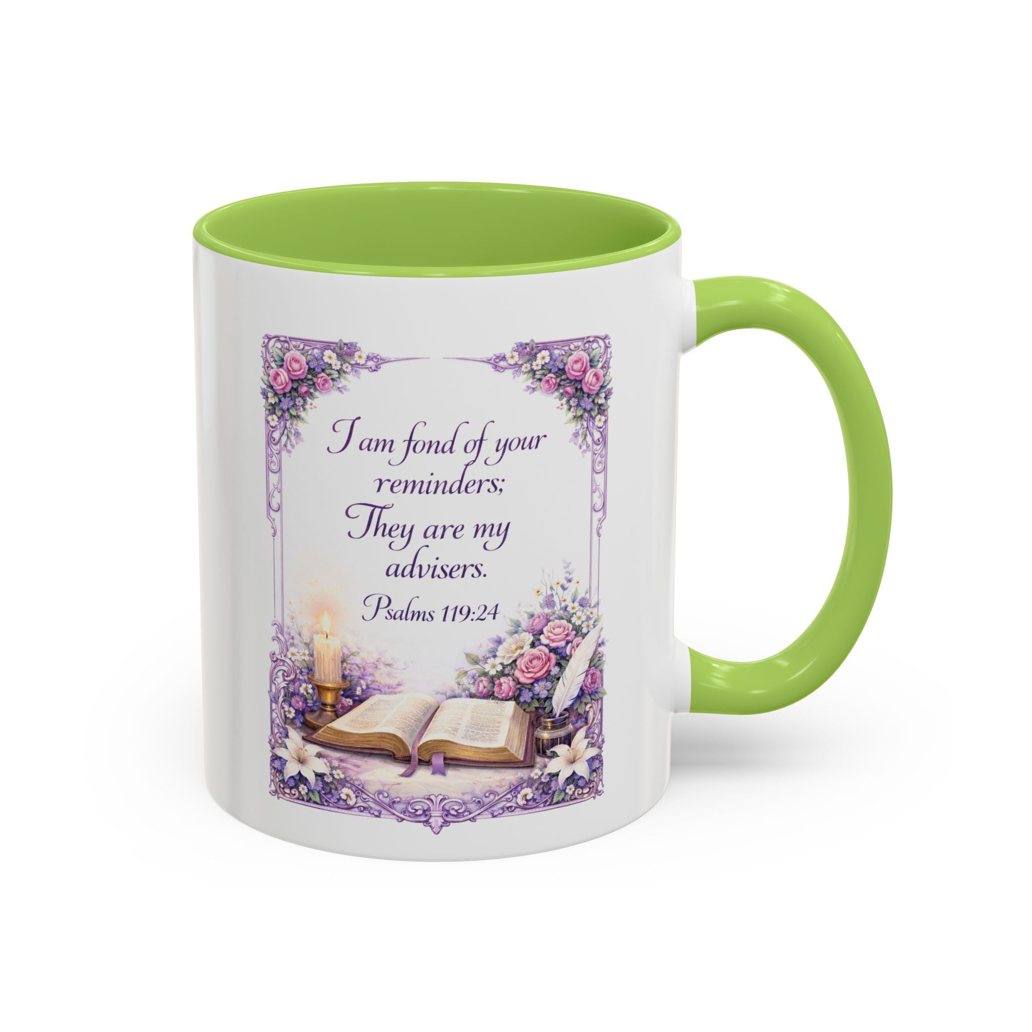 Psalms 119:24 Coffee Mug | I Am Fond of Your Reminders Mug | Inspirational Christian Gift