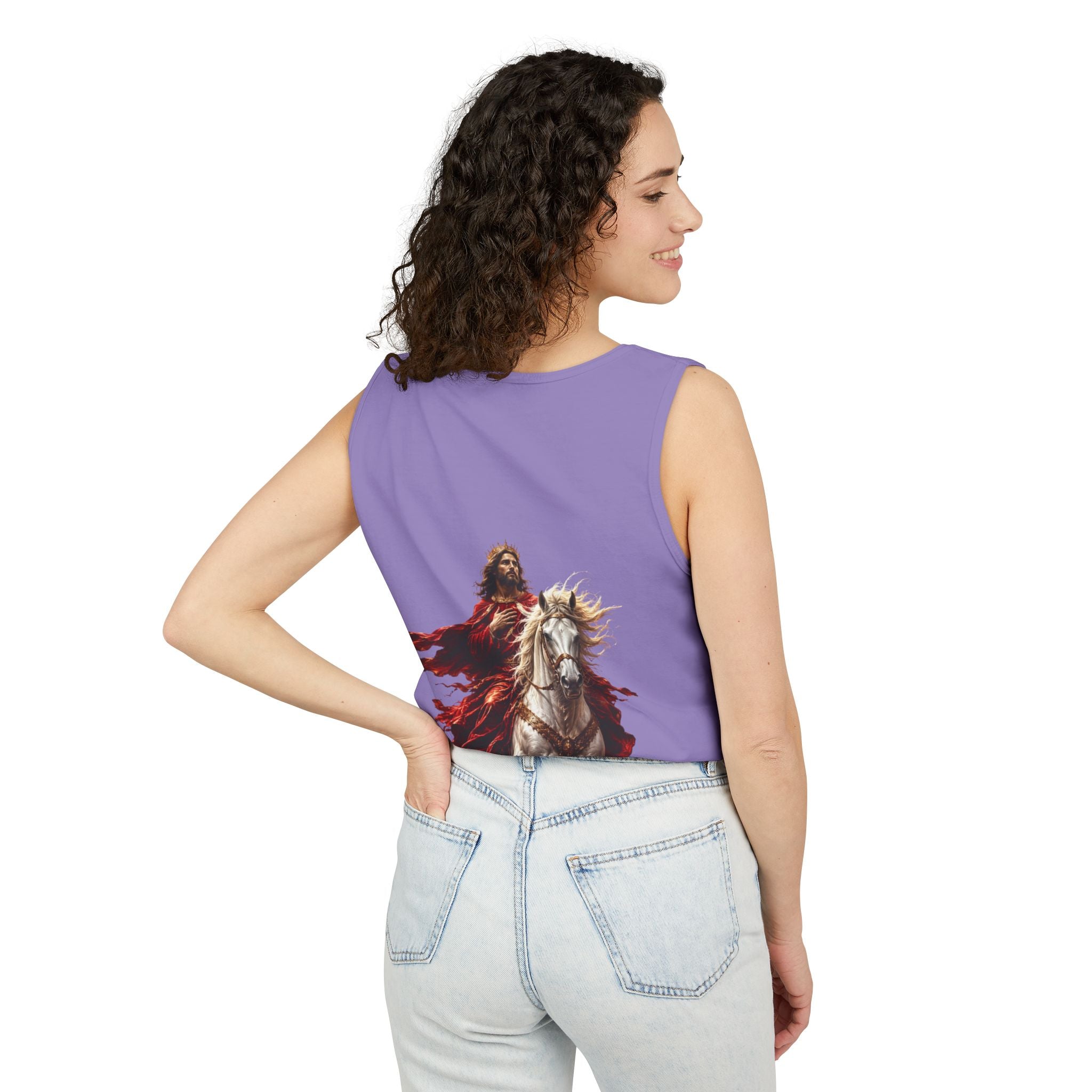 Jesus Second Coming Tank Top | Jesus on White Horse Christian Tank | Inspirational Faith Apparel