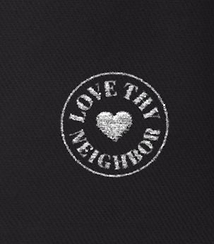 Love Thy Neighbor Embroidered Flat Bill Cap | Christian Snapback Hat | Vintage Cotton Twill Cap