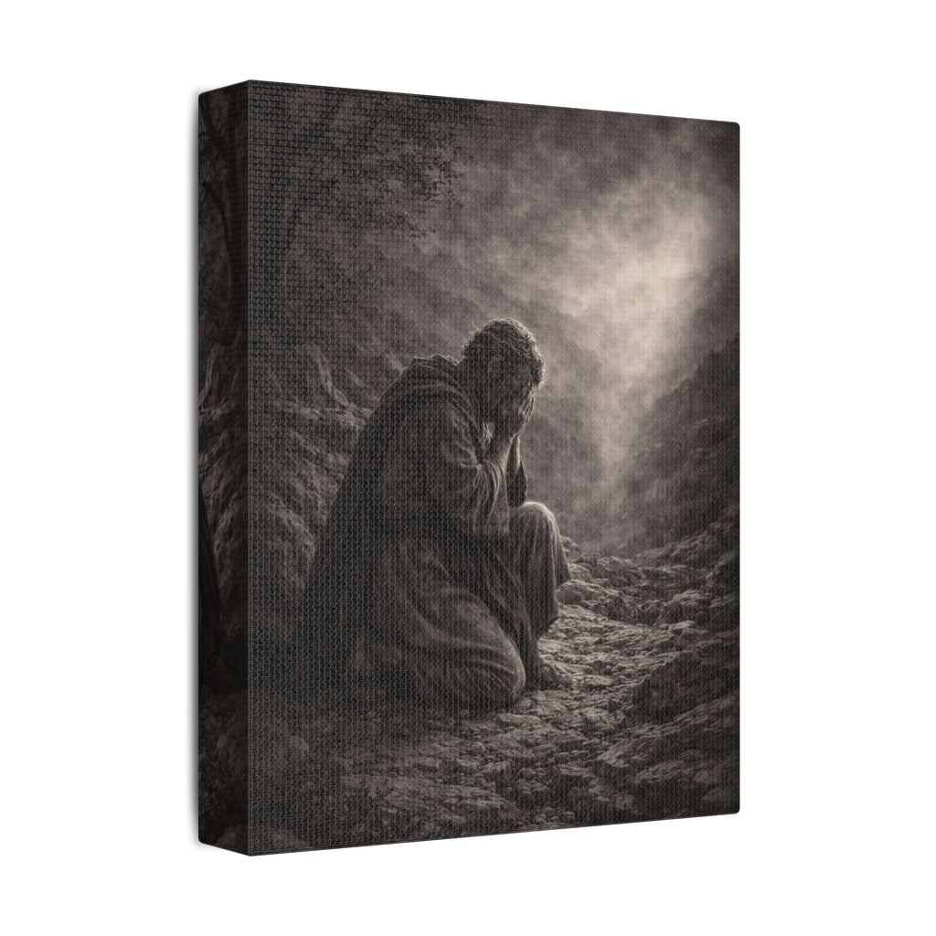 Elijah Prays Canvas — Biblical Wall Art | Christian Scripture Canvas