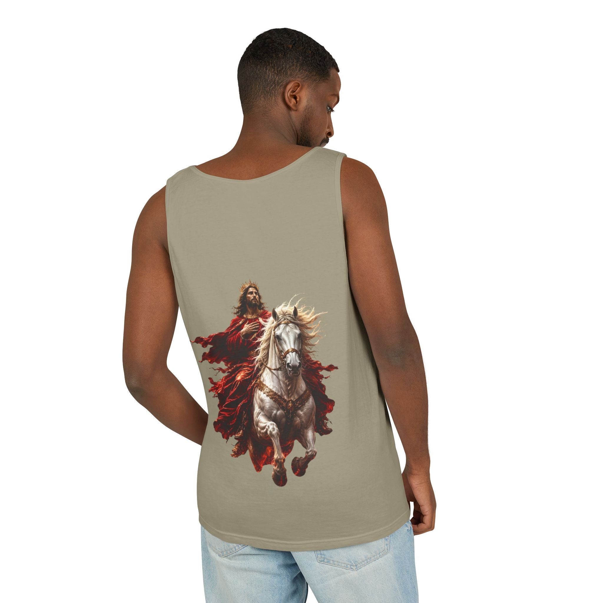 Jesus Second Coming Tank Top | Jesus on White Horse Christian Tank | Inspirational Faith Apparel