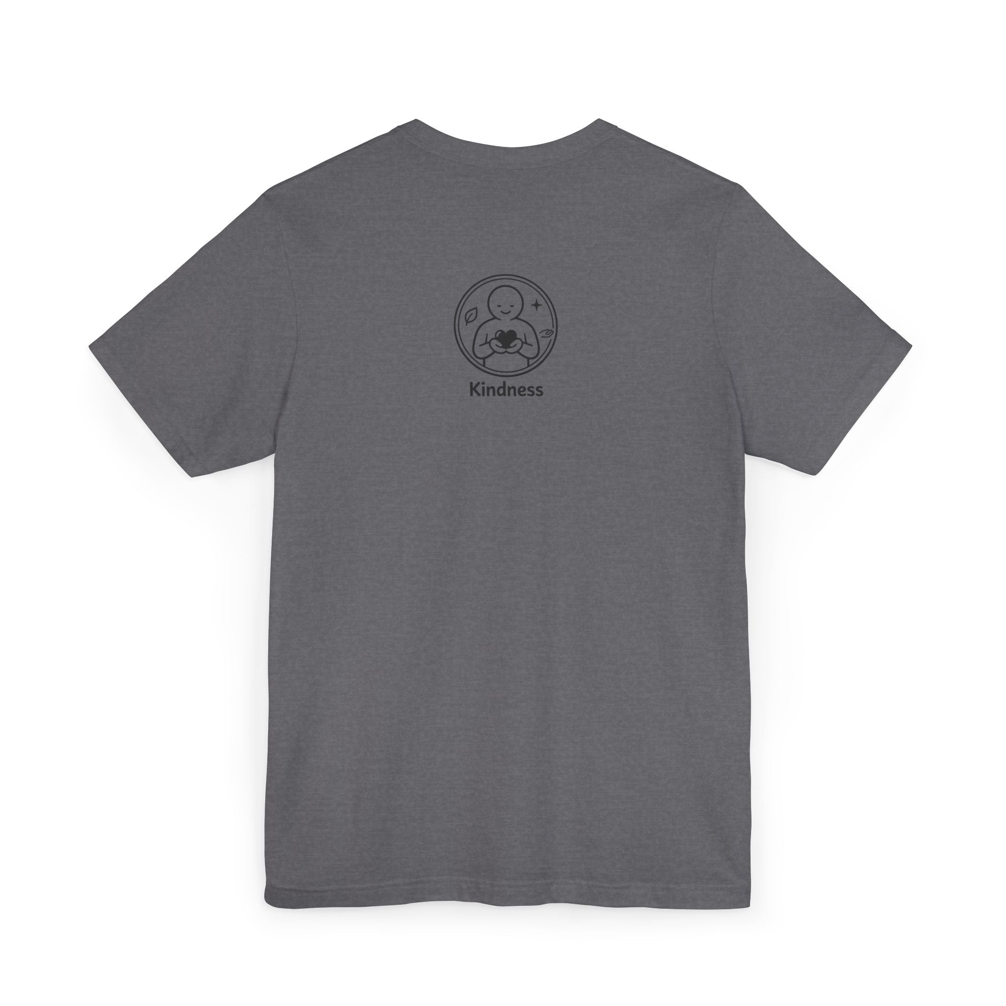 Kindness Minimalist T-Shirt | Inspirational Heart Emblem Tee | Soft Everyday Graphic Shirt