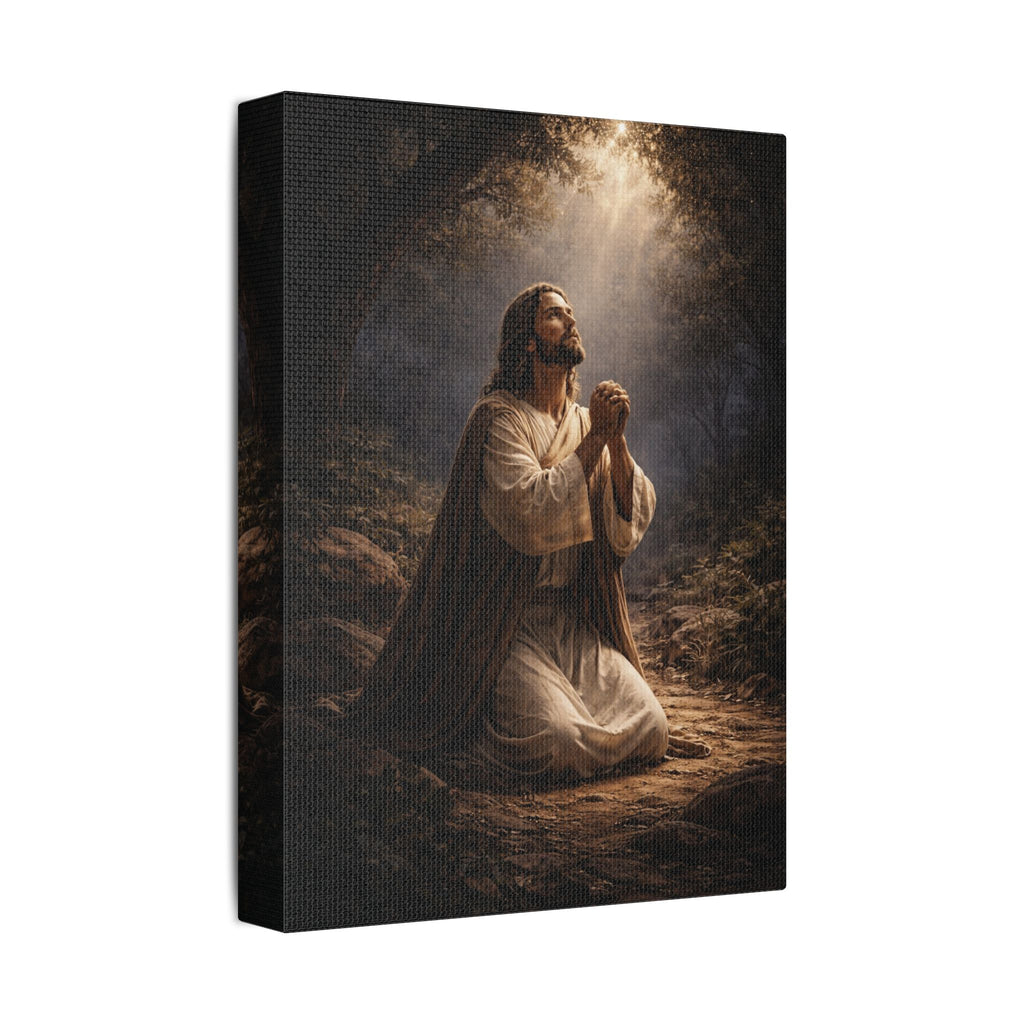 Prayer of Christ Canvas — Jesus in Prayer Wall Art | Christian Faith Decor