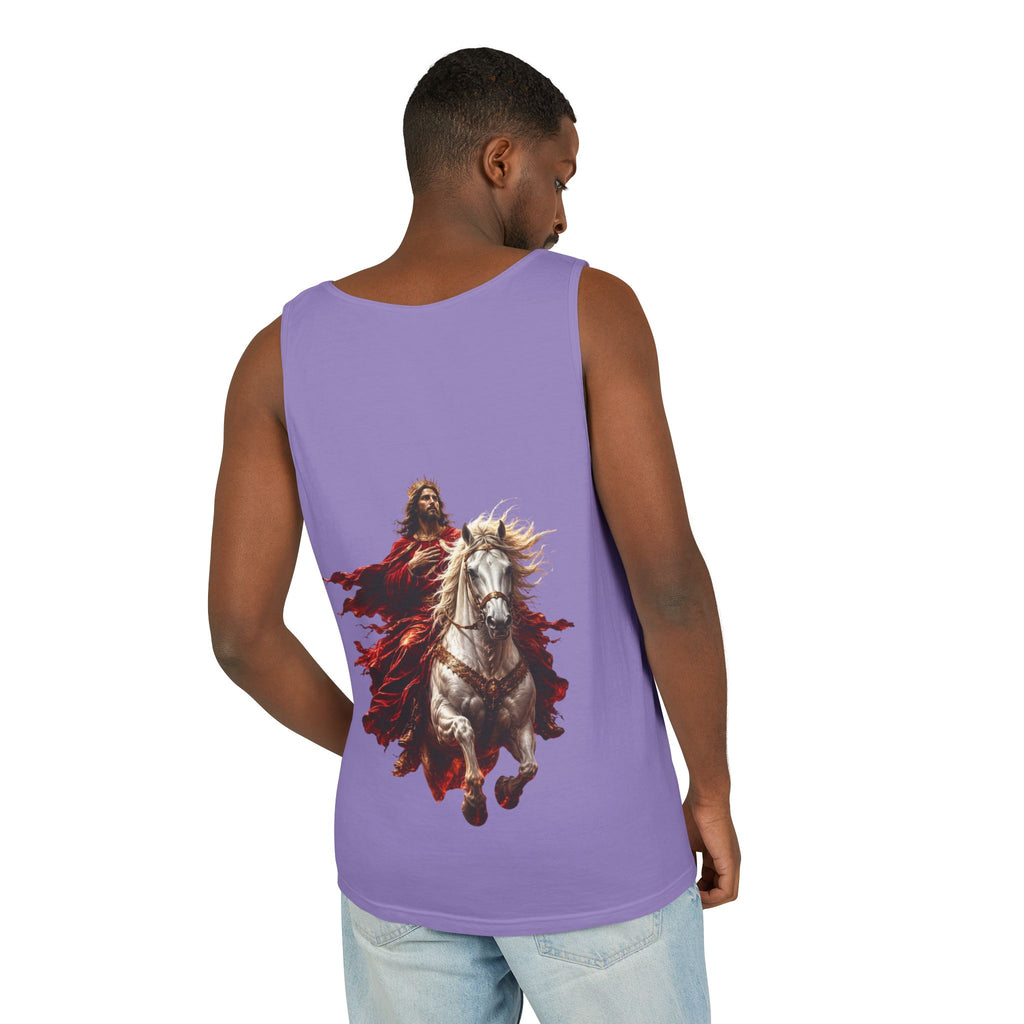 Jesus Second Coming Tank Top | Jesus on White Horse Christian Tank | Inspirational Faith Apparel