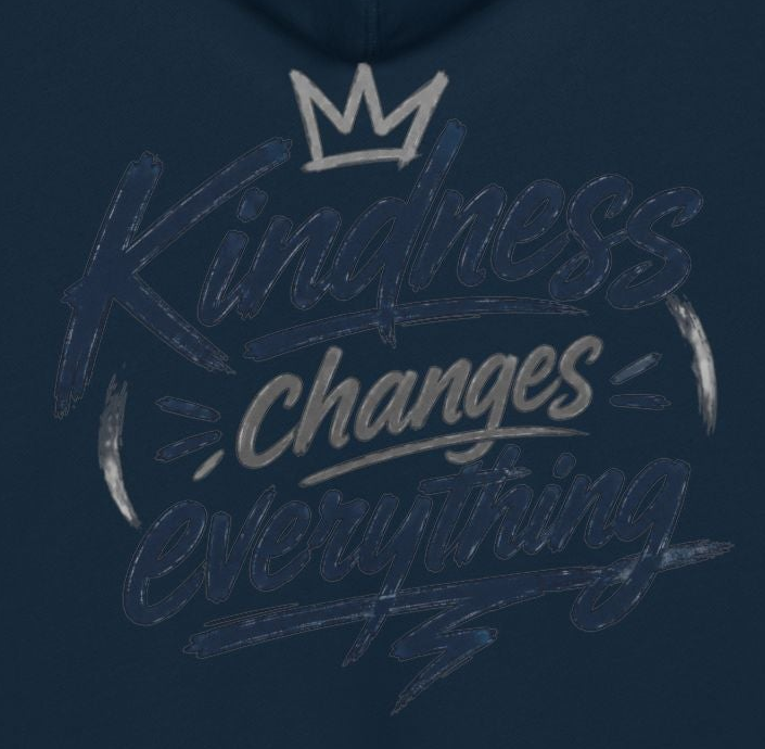 Kindness Changes Everything Hoodie – Heart Hands Graphic Inspirational Pullover