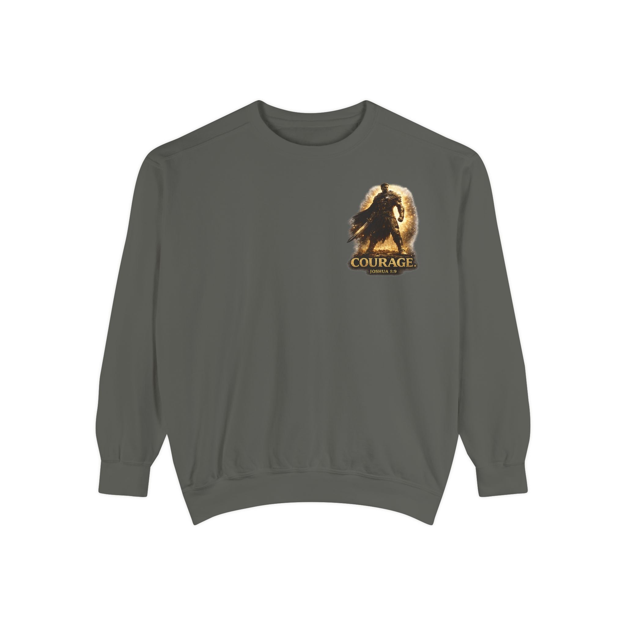 Joshua Courage Sweatshirt | Be Strong and Courageous Christian Crewneck | Inspirational Faith Apparel