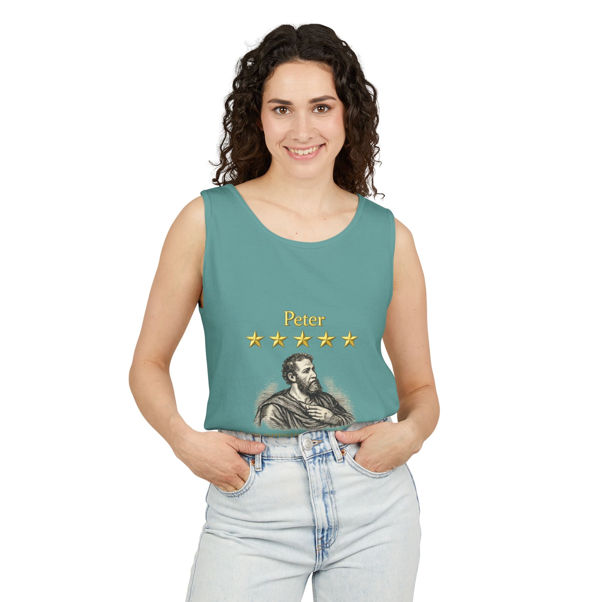 Peter Christian Tank Top — "Falters Sometimes. Still Chosen." Jesus Review-⭐ Five-Star Faith Series⭐