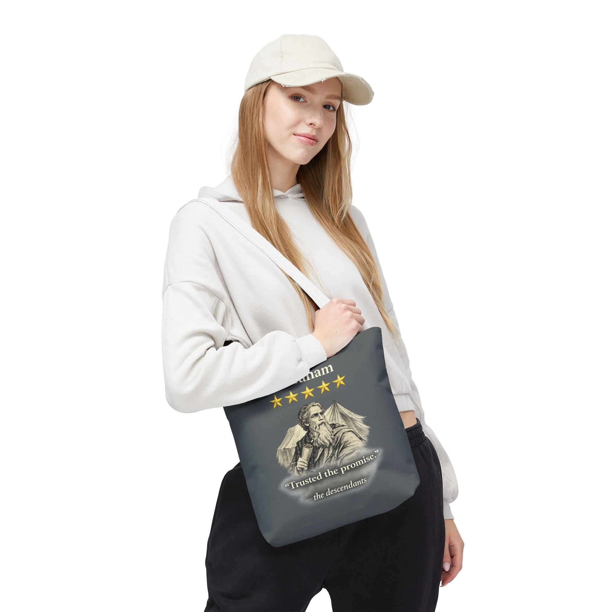 Abraham – Tote Bag | “Trusted the Promise” Patriarch Graphic – Five-Star Faith Series