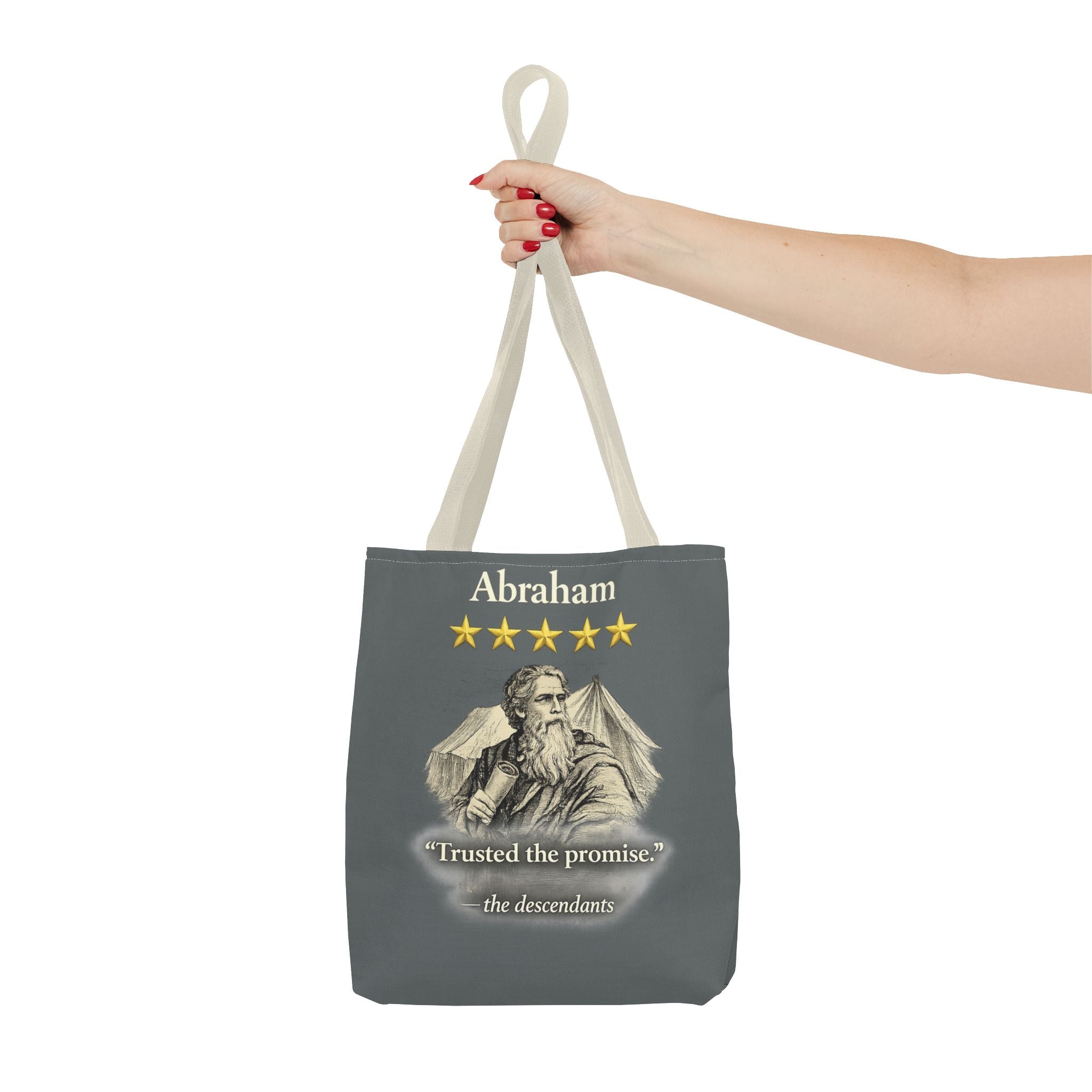 Abraham – Tote Bag | “Trusted the Promise” Patriarch Graphic – Five-Star Faith Series