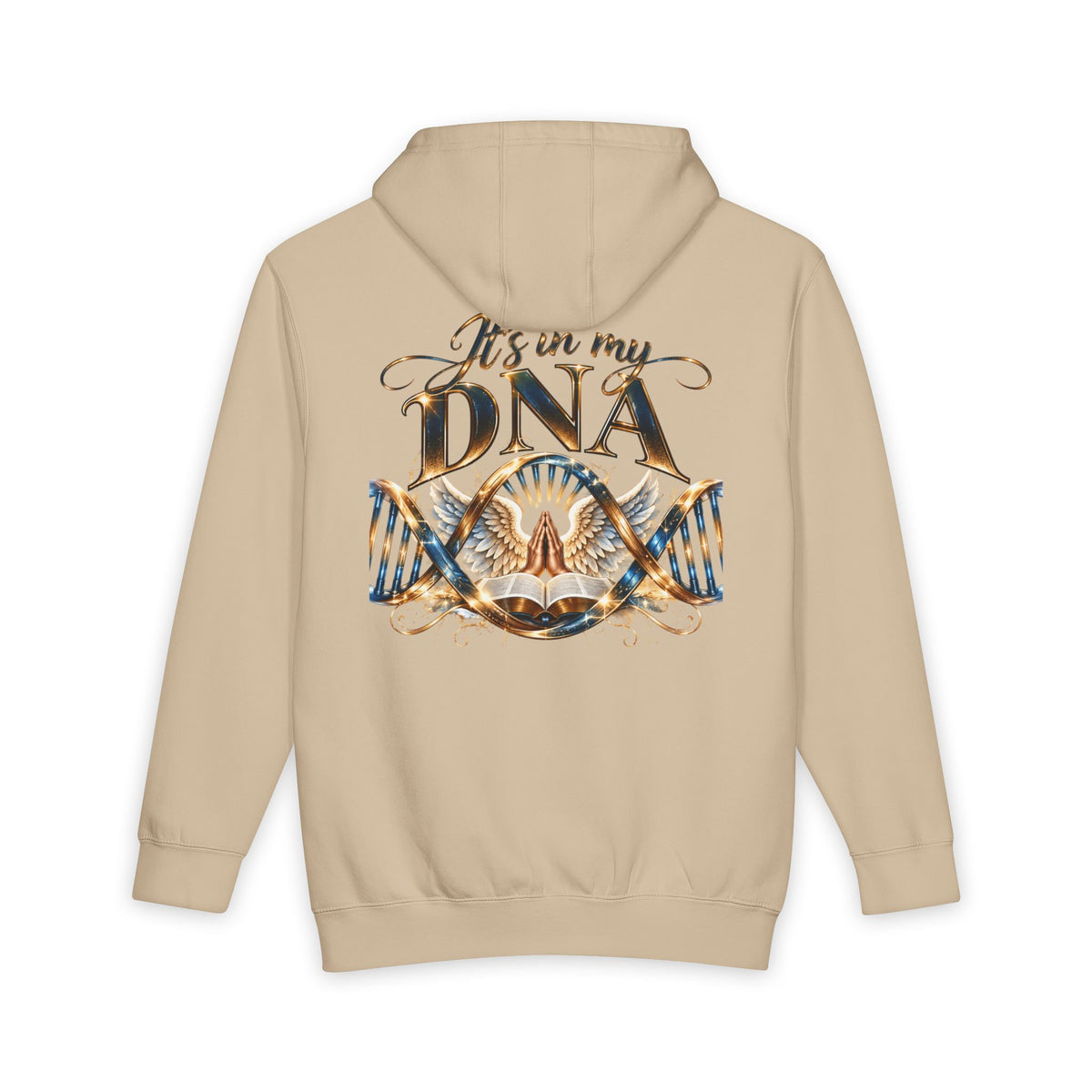 It's in My DNA Christian Hoodie | Heavyweight Faith Pullover with Bible & Praying Hands
