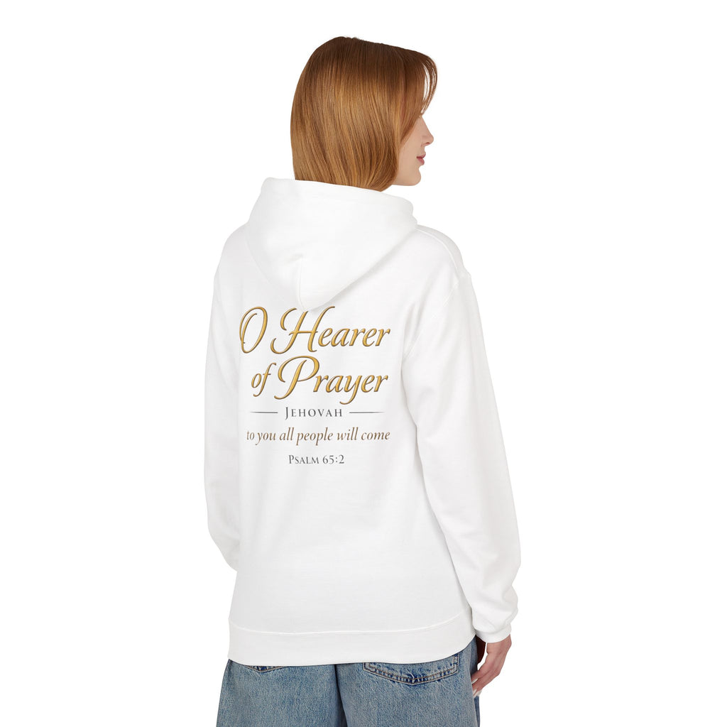 Prayer Hoodie – “O Hearer of Prayer” Psalm 65:2 Christian Pullover | Faith & Freedom Creations