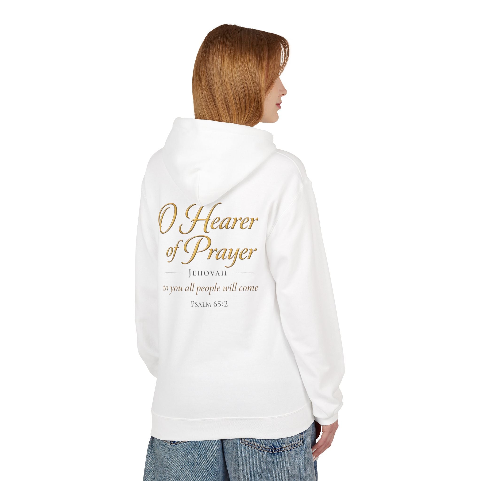 Prayer Hoodie – “O Hearer of Prayer” Psalm 65:2 Christian Pullover | Faith & Freedom Creations