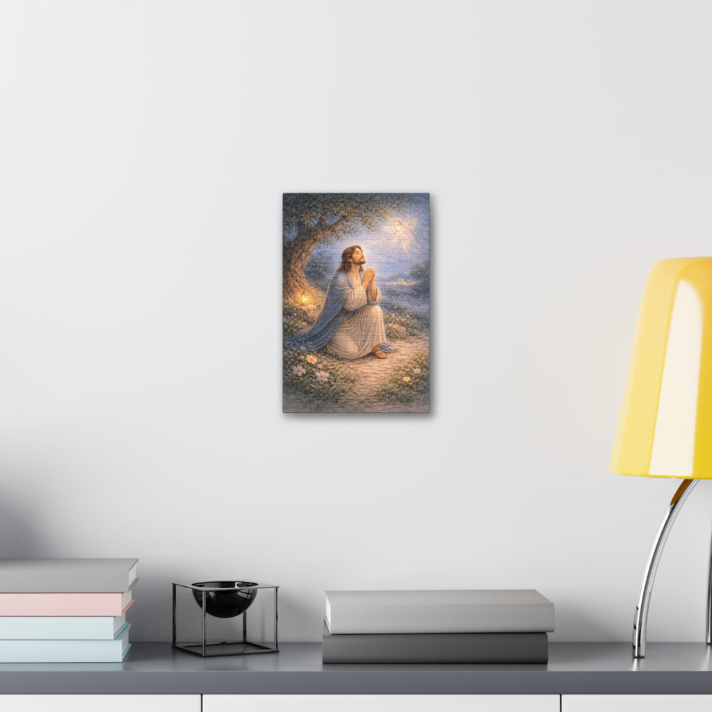 Jesus Talks to His Father, Jehovah Canvas — Matthew 26:36 Prayer Wall Art