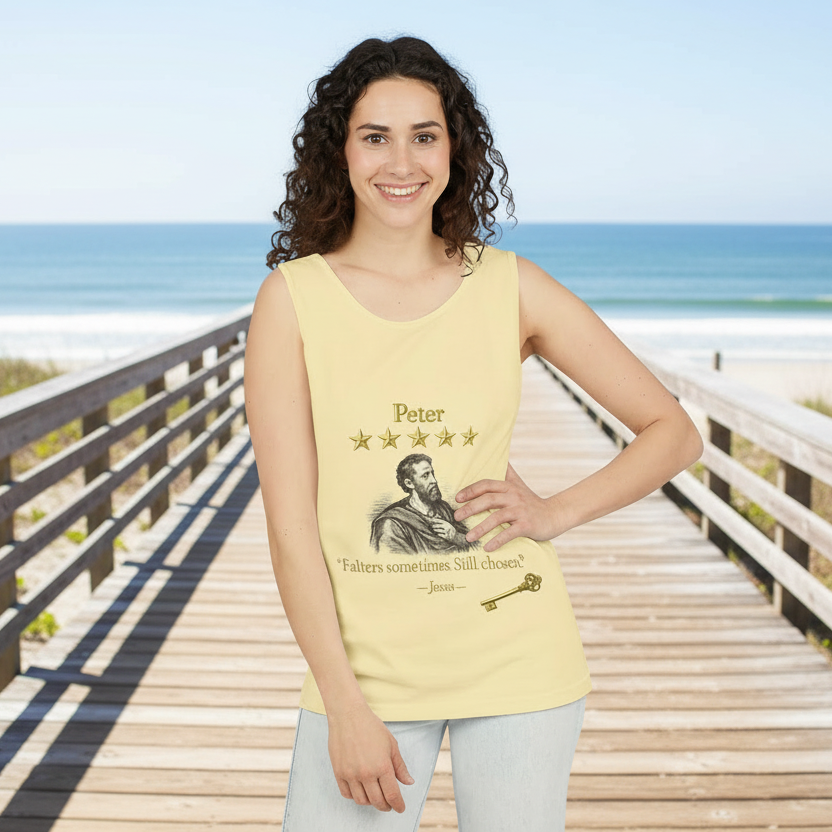 Peter Christian Tank Top – “Falters Sometimes. Still Chosen.” | Five-Star Faith Series Tank