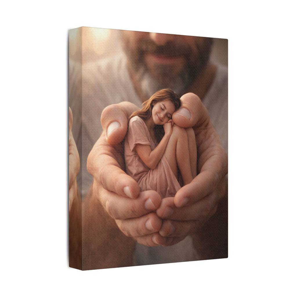 In His Hands – Protective Keepsake Canvas Print