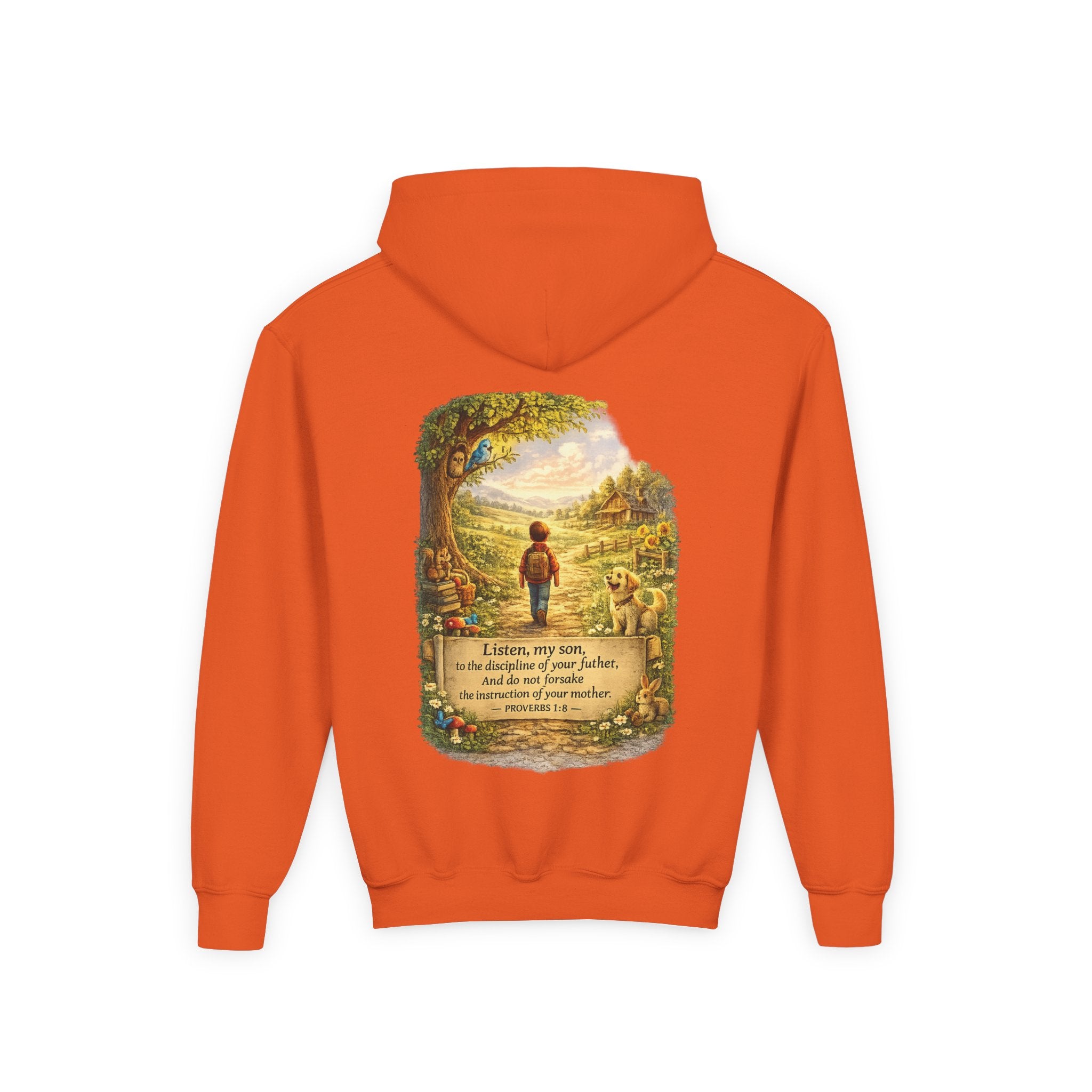 Youth Hoodie — "Listen My Son" Inspirational Christian Sweatshirt-⭐ Five-Star Faith Series⭐
