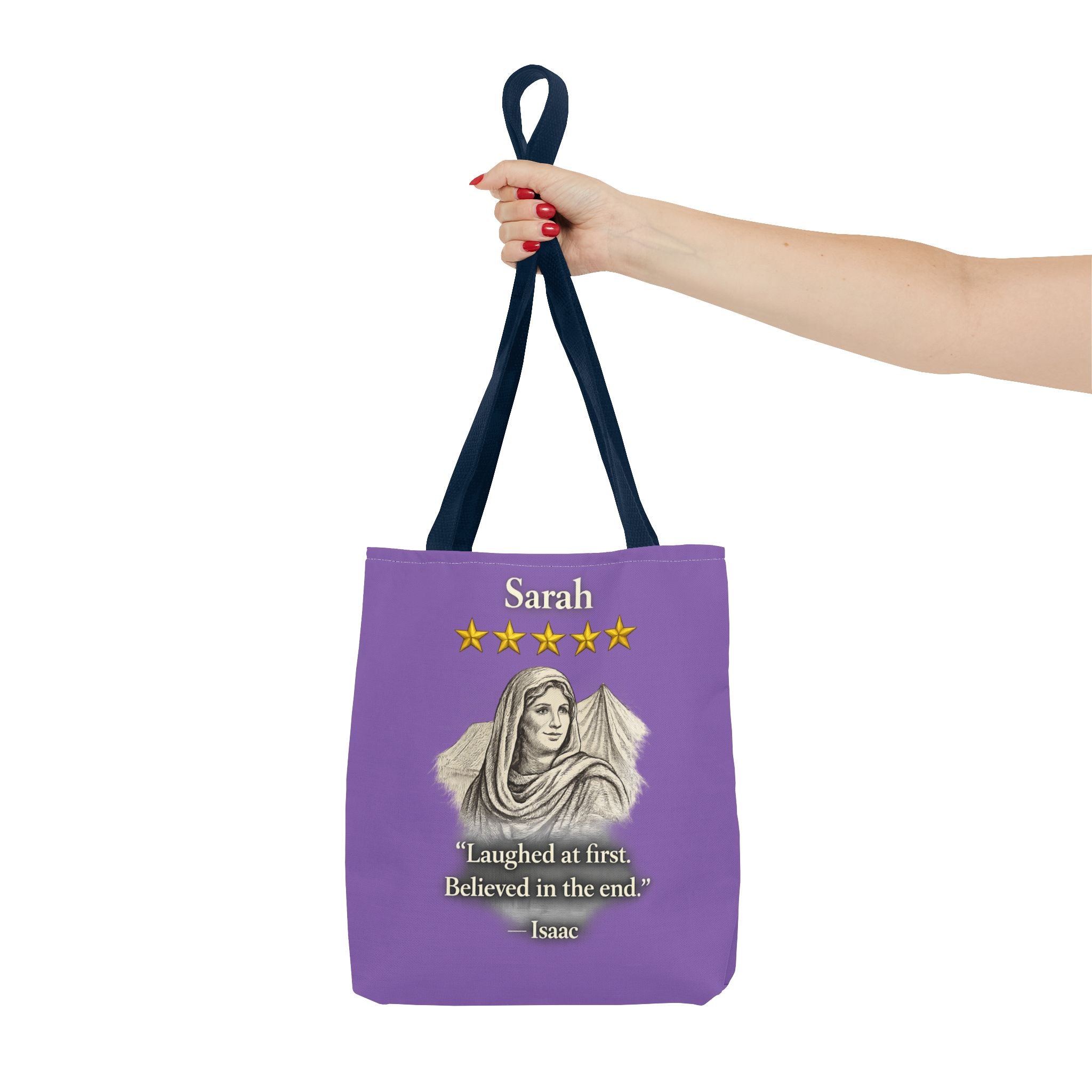 Sarah – Personalized Tote Bag | “Laughed at First. Believed in the End.” Review – Five-Star Faith Series