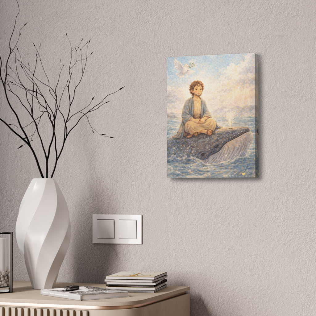 God Gives Second Chances Canvas — Jonah and the Great Fish (Jonah 2:9)