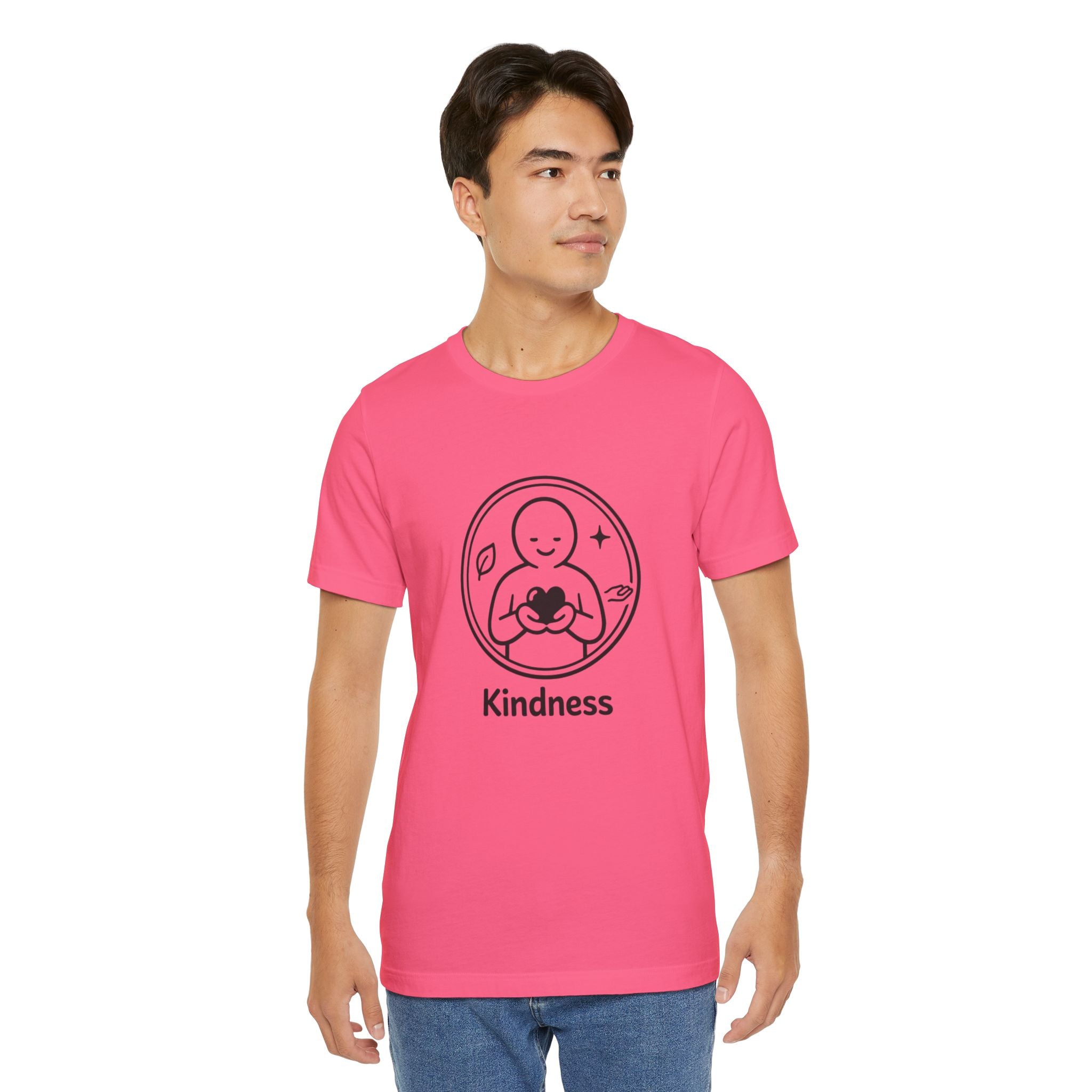 Kindness Minimalist T-Shirt | Inspirational Heart Emblem Tee | Soft Everyday Graphic Shirt