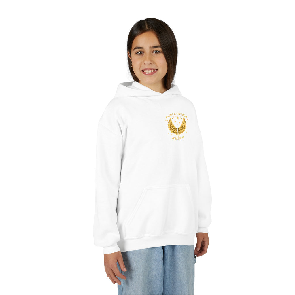 Youth “Be Kind to One Another” Hoodie – Cute Bunny Night Sky Scripture Sweatshirt