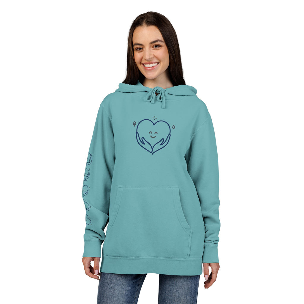 Kindness Changes Everything Hoodie – Heart Graphic Pigment-Dyed Sweatshirt