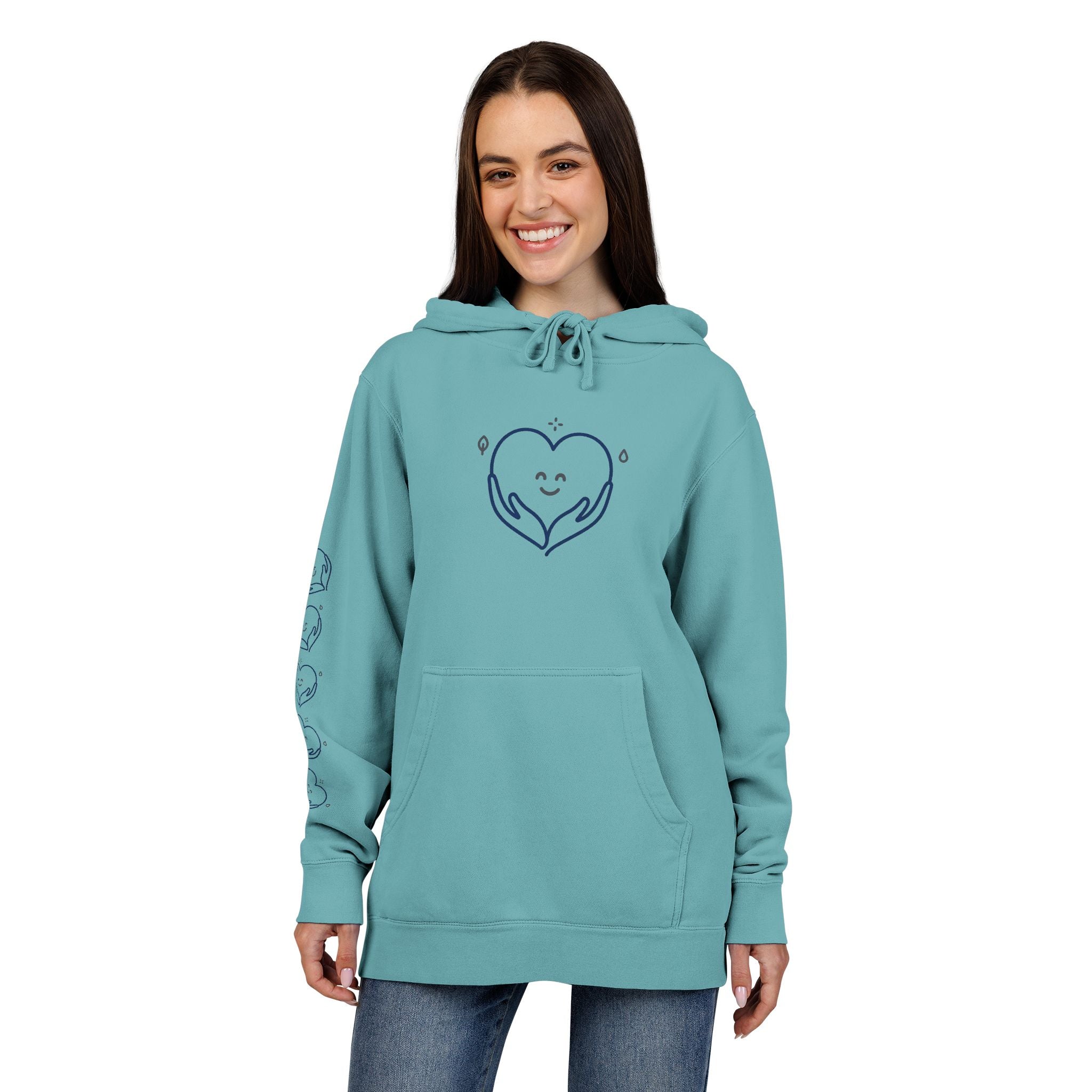 Kindness Changes Everything Hoodie – Heart Graphic Pigment-Dyed Sweatshirt