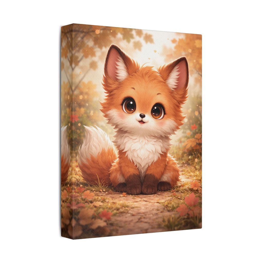 Woodland Fox Canvas — Nursery Woodland Animal Wall Art